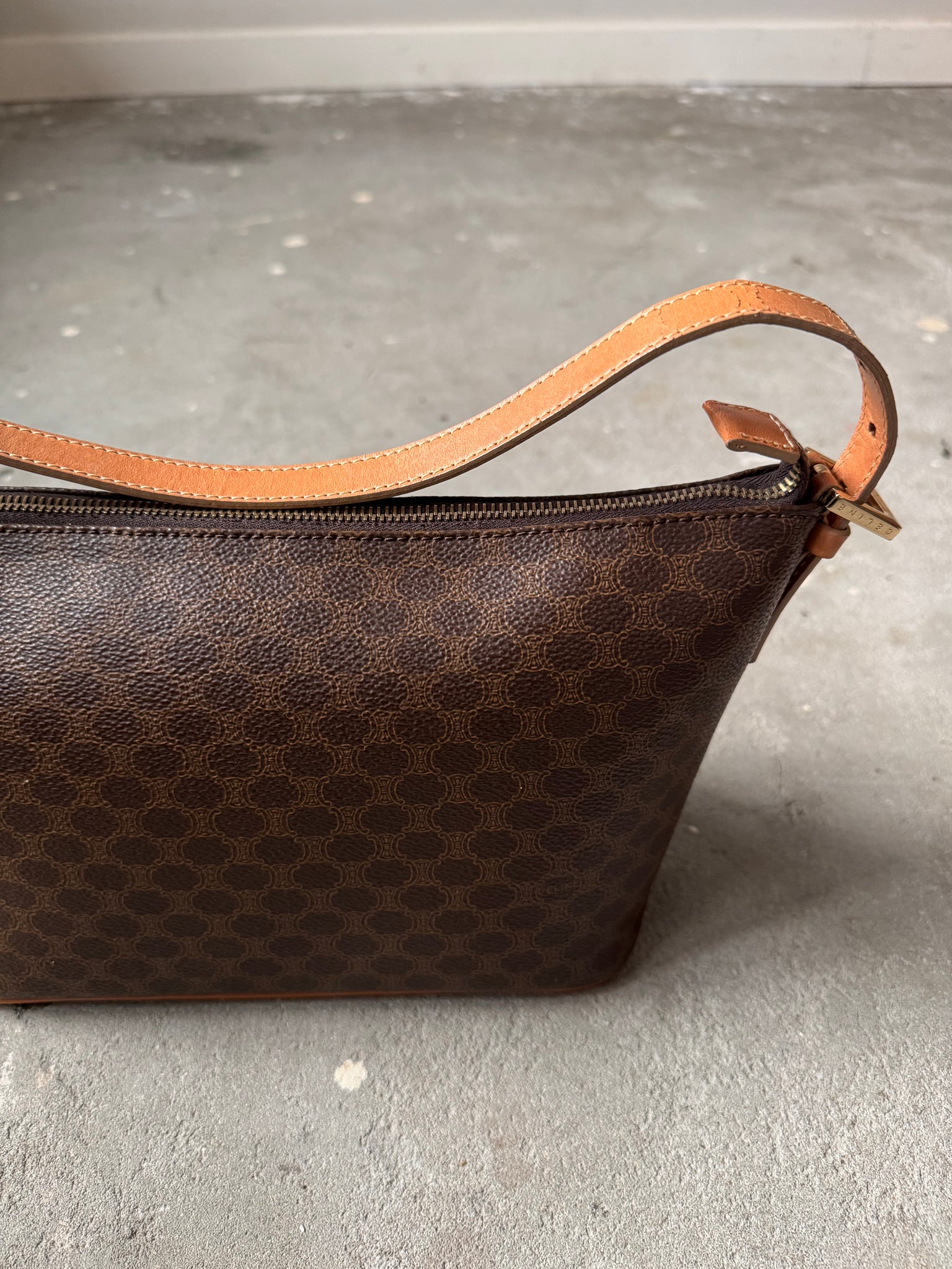 Celine Macadam Shoulder Bag Brown