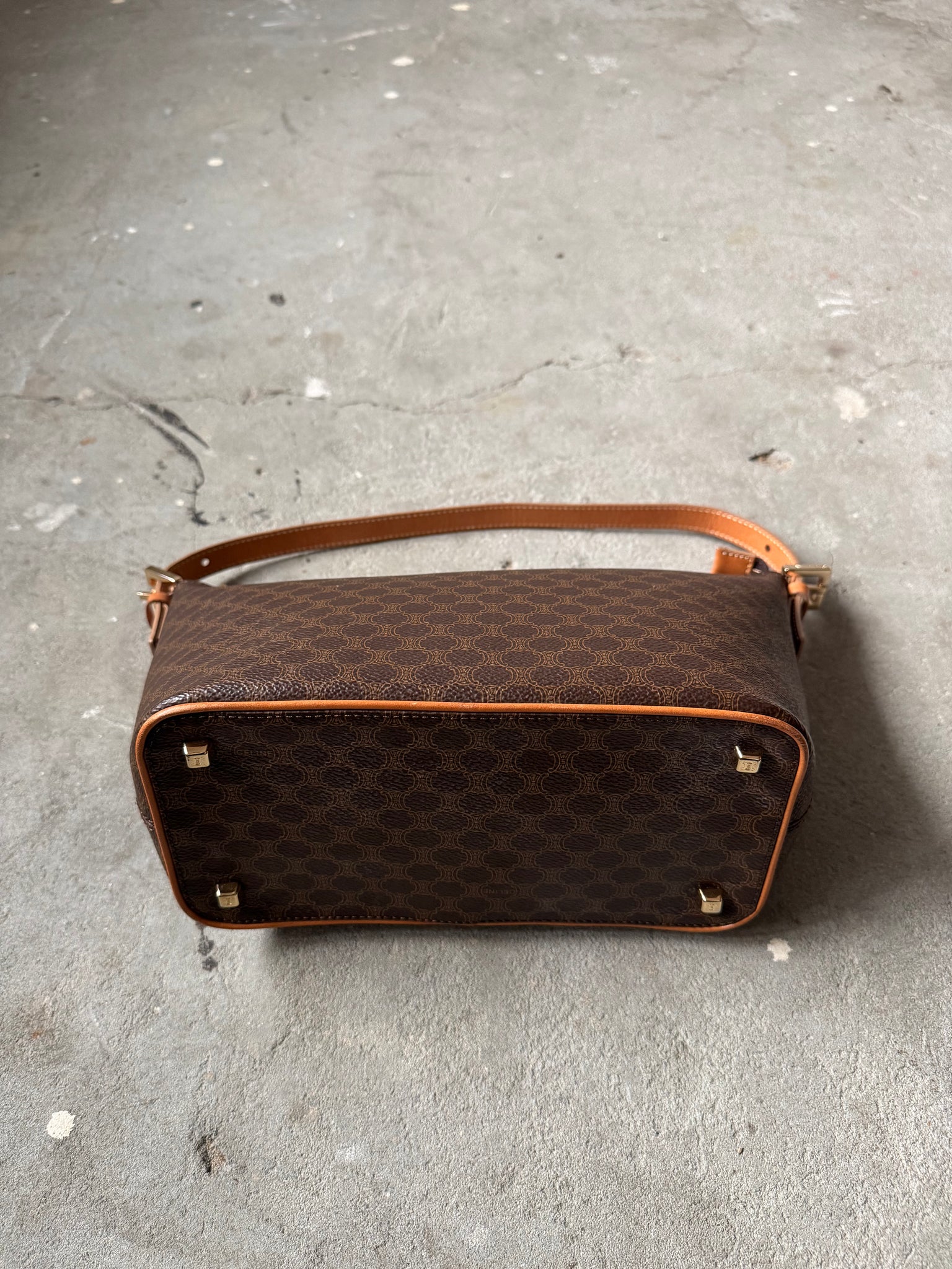 Celine Macadam Shoulder Bag Brown