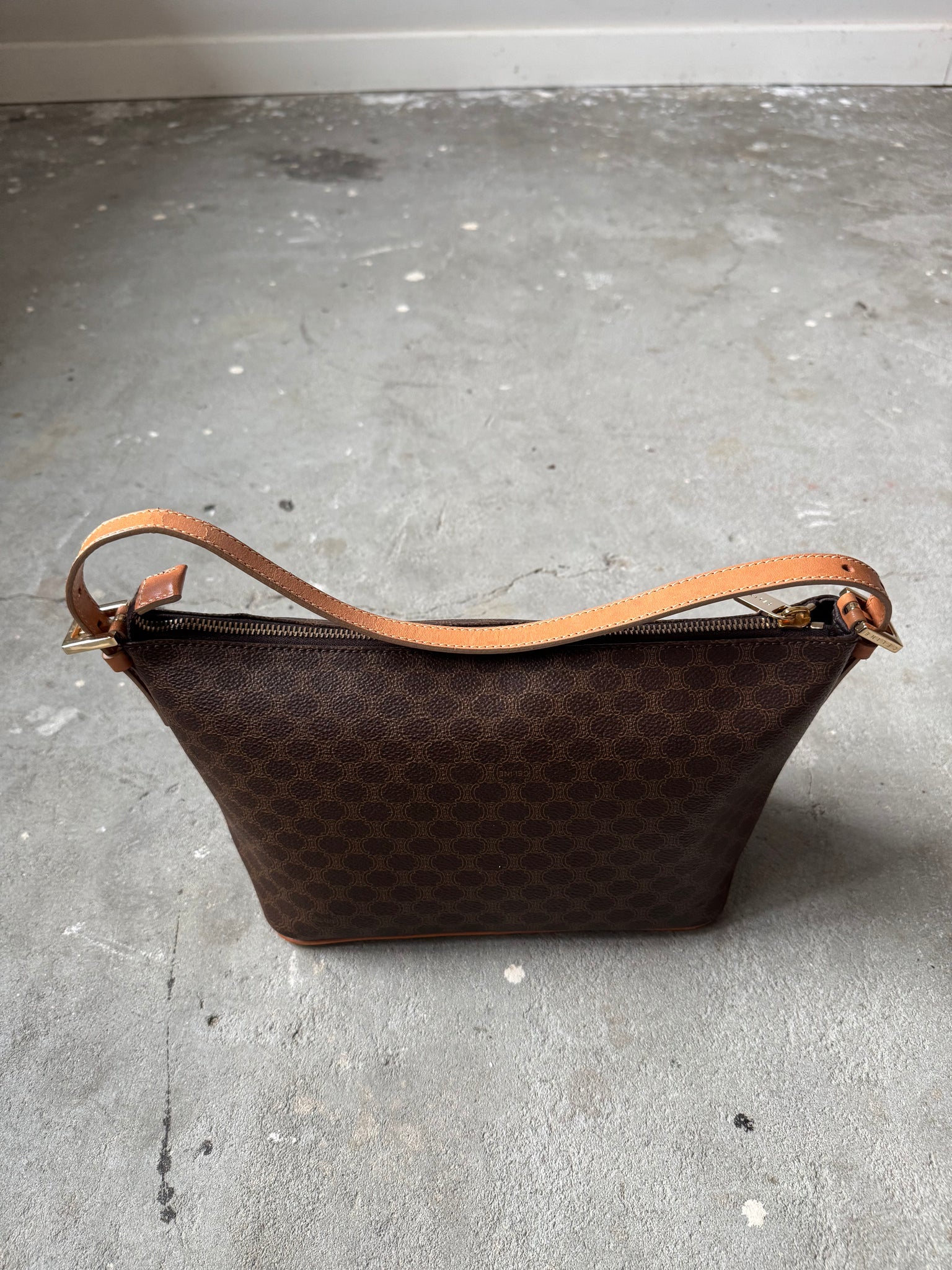 Celine Macadam Shoulder Bag Brown