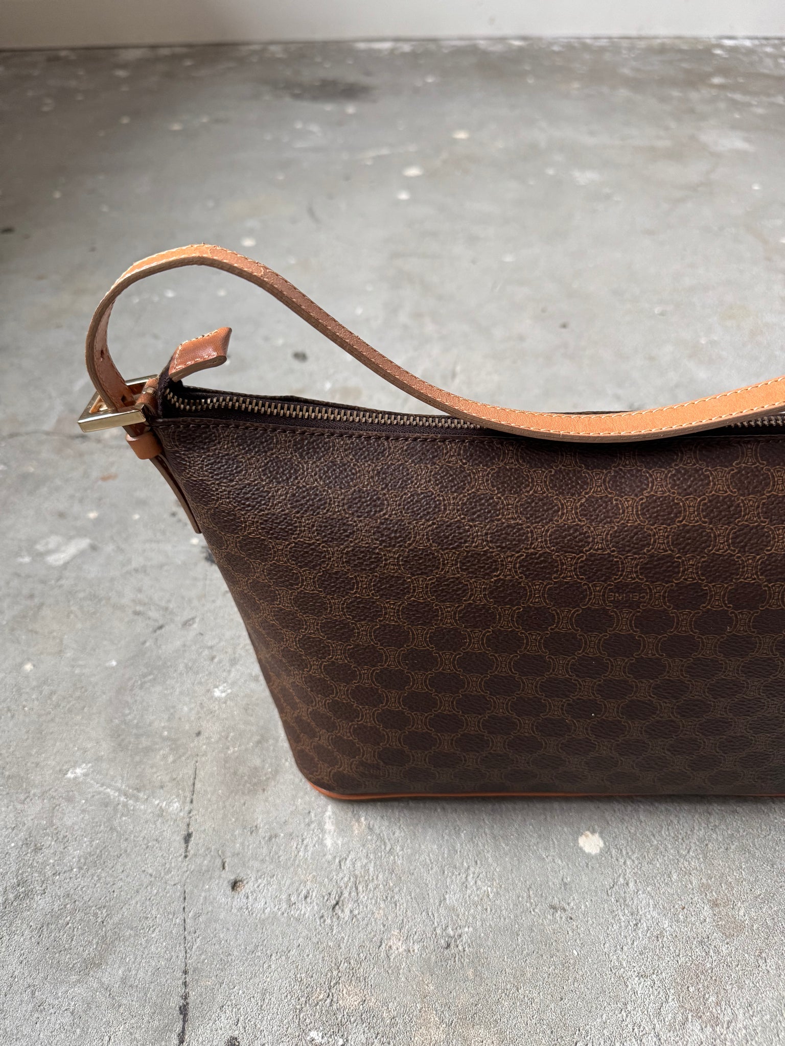 Celine Macadam Shoulder Bag Brown