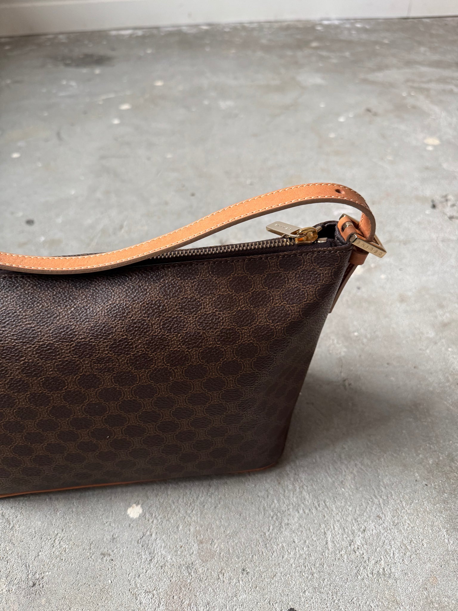Celine Macadam Shoulder Bag Brown