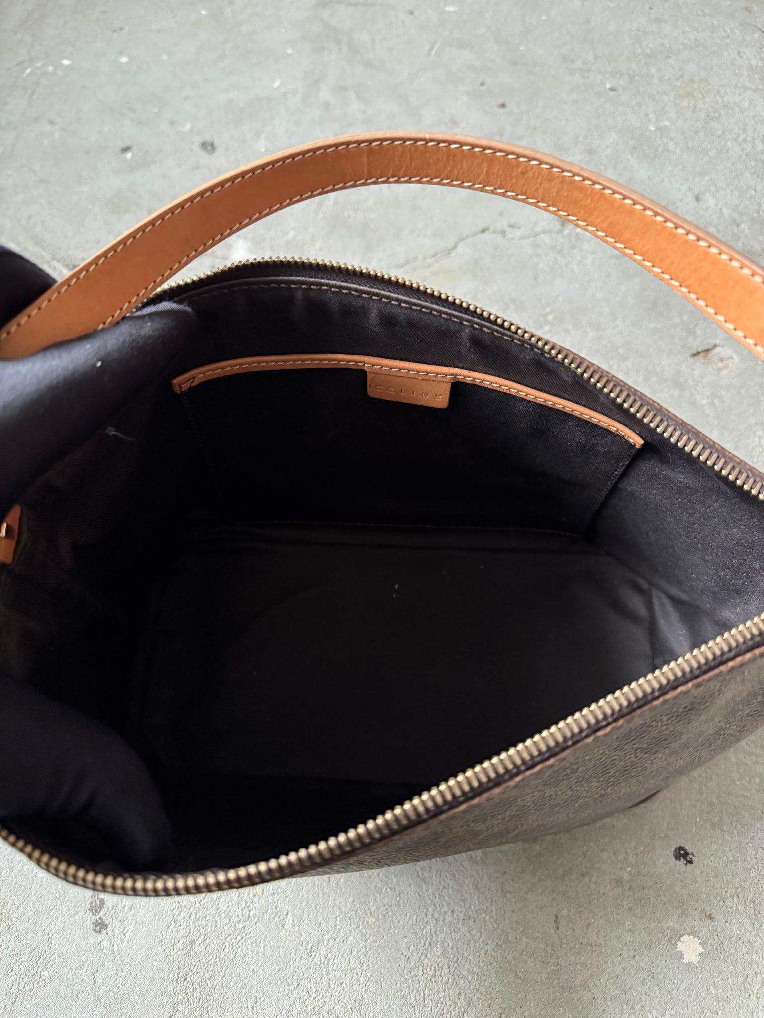 Celine Macadam Shoulder Bag Brown