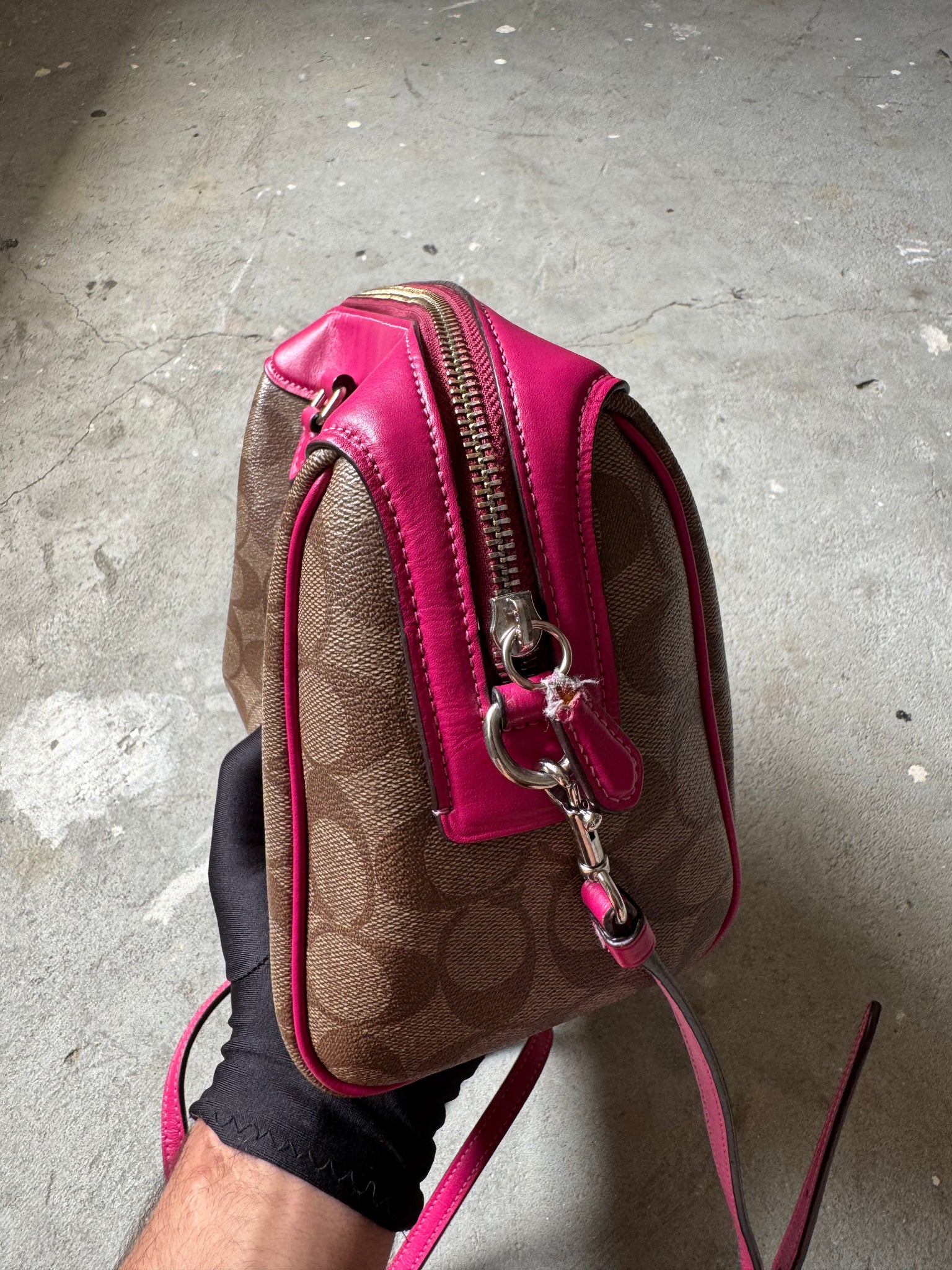 Coach 2Way Signature Bennett Speedy Beige/Pink