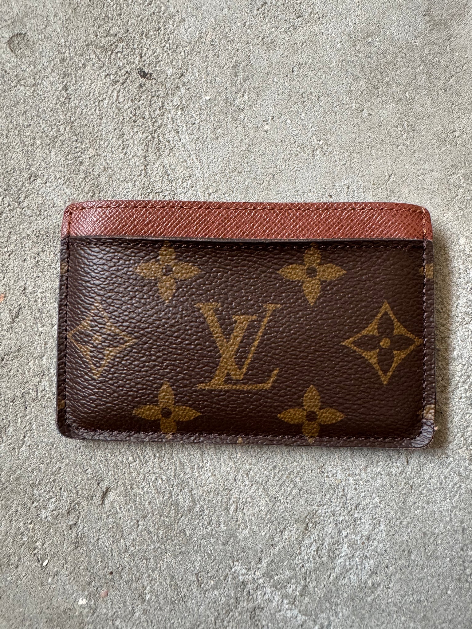 Louis Vuitton Monogram Card Holder Brown
