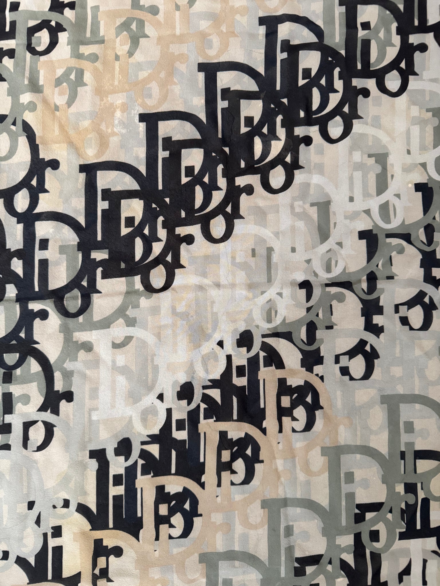 Dior Logo Monogram Silk Scarf Mutlicolor
