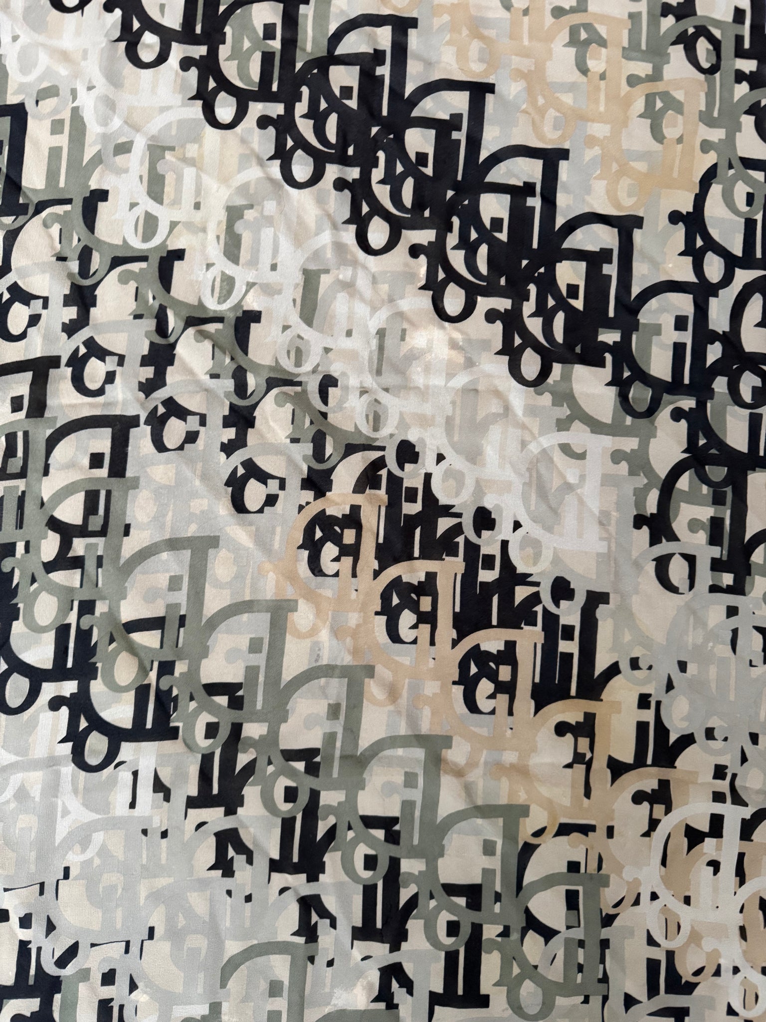 Dior Logo Monogram Silk Scarf Mutlicolor