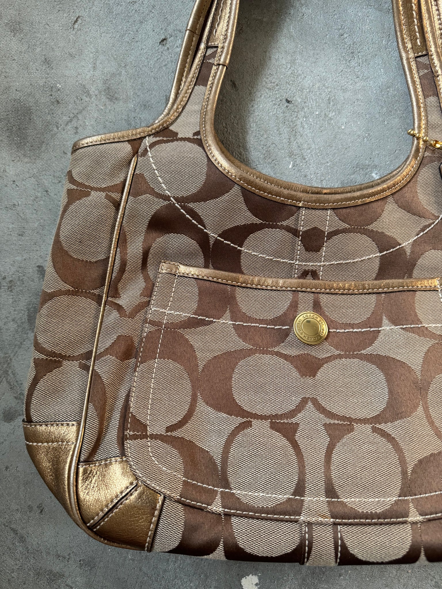 Coach Signature Ergo ShoulderBag Beige/Gold