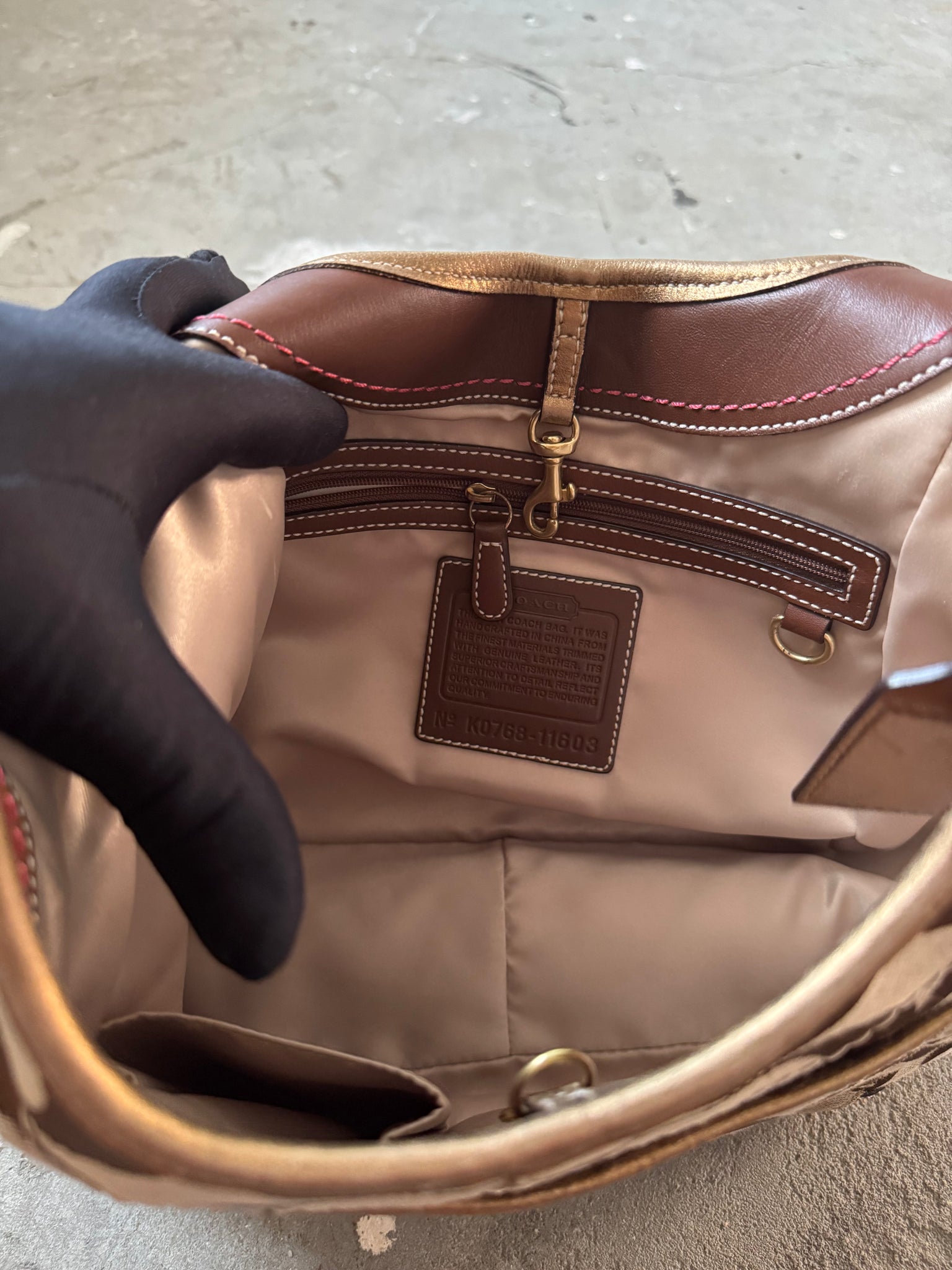 Coach Signature Ergo ShoulderBag Beige/Gold