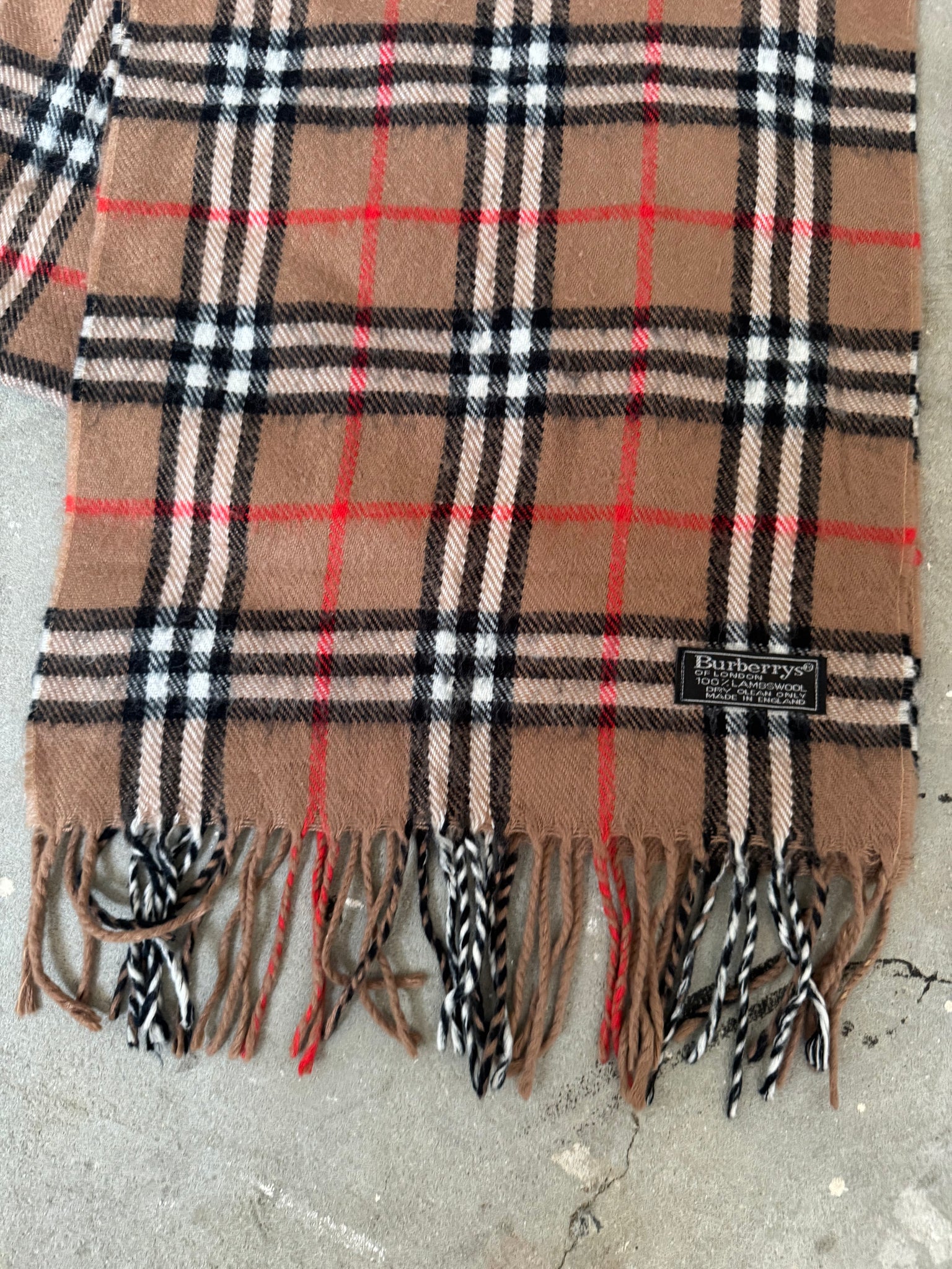 Burberry Checkered Wool Scarf
