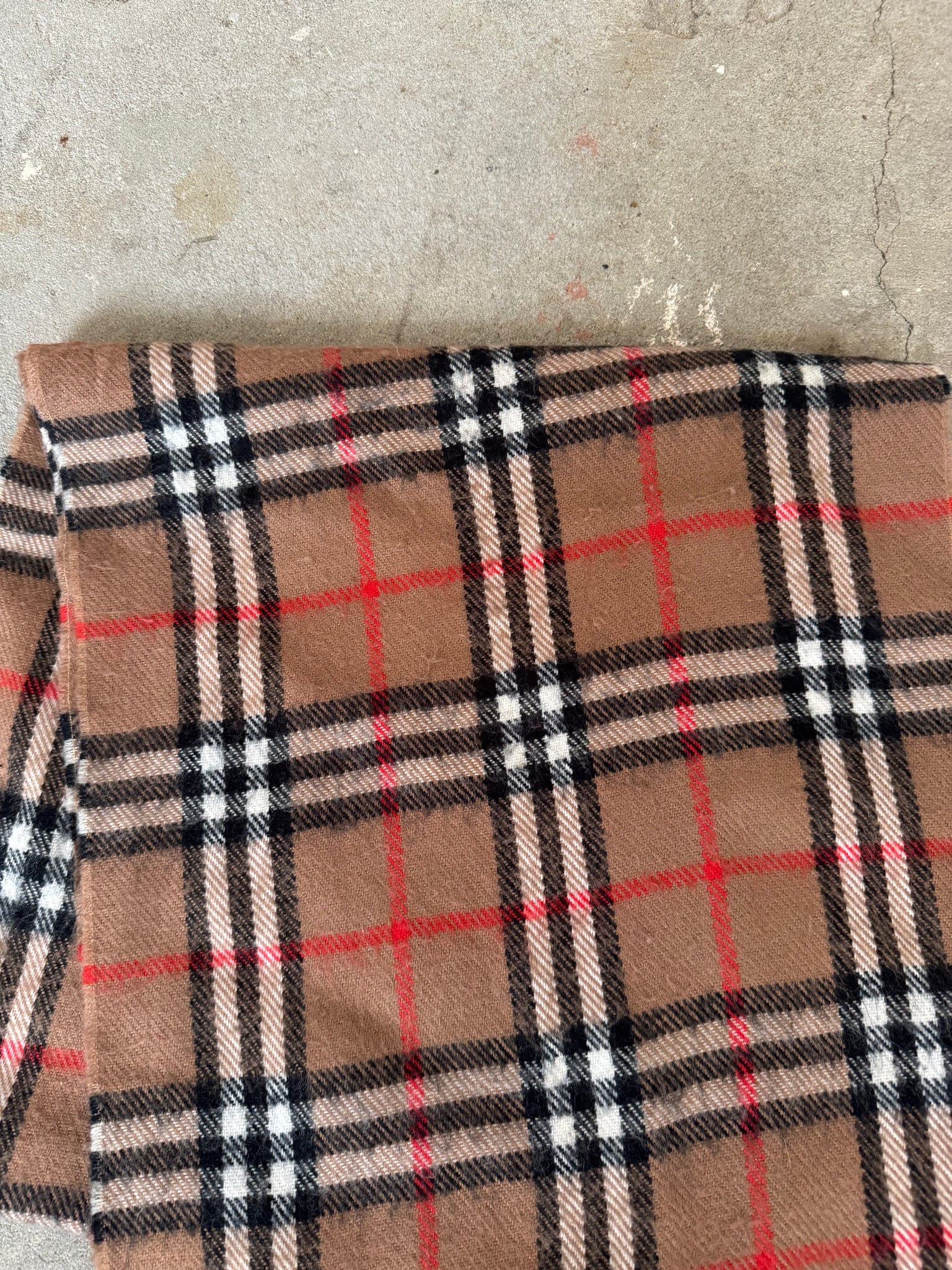 Burberry Checkered Wool Scarf