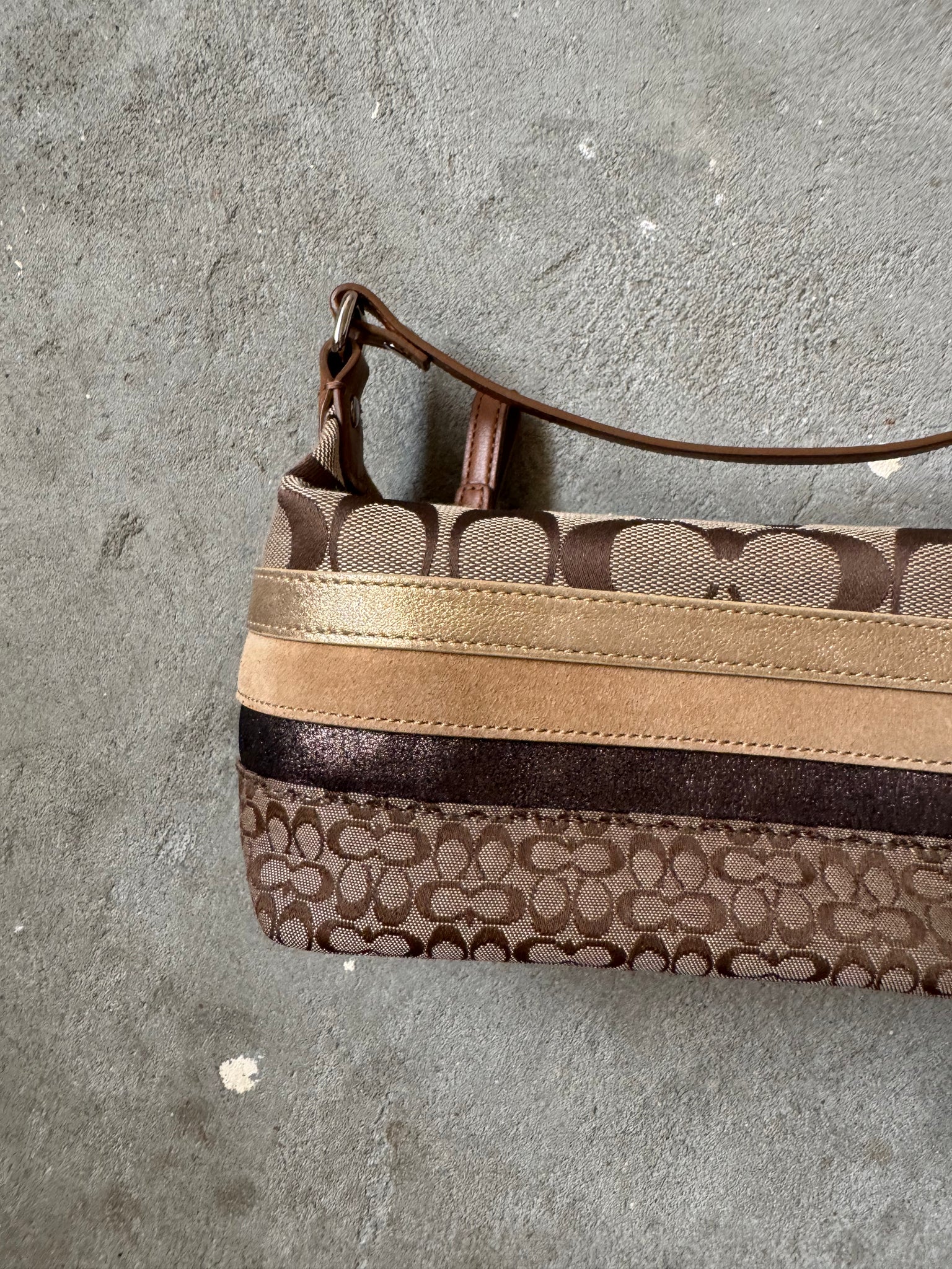 Coach Signature Multi Pattern Mini Hobo ShoulderBag