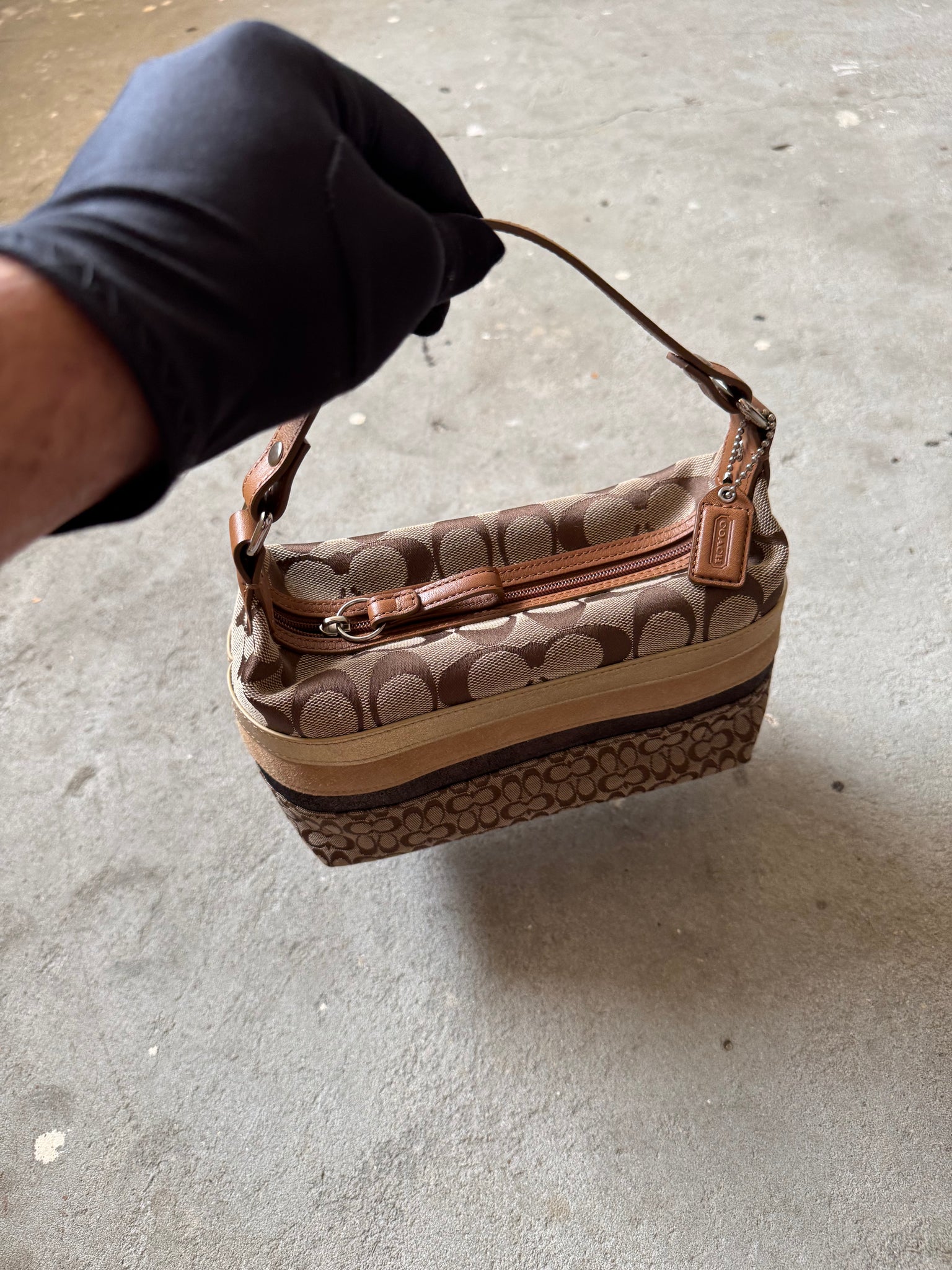 Coach Signature Multi Pattern Mini Hobo ShoulderBag