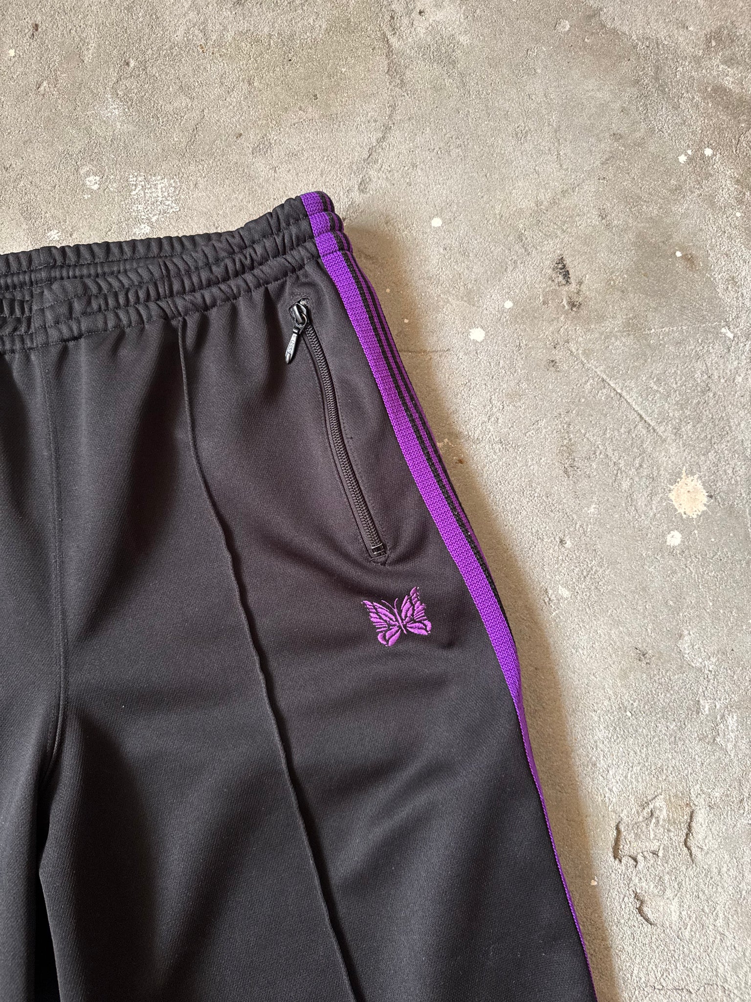 Needles Wide Track Pants Black/Purple (Size M)