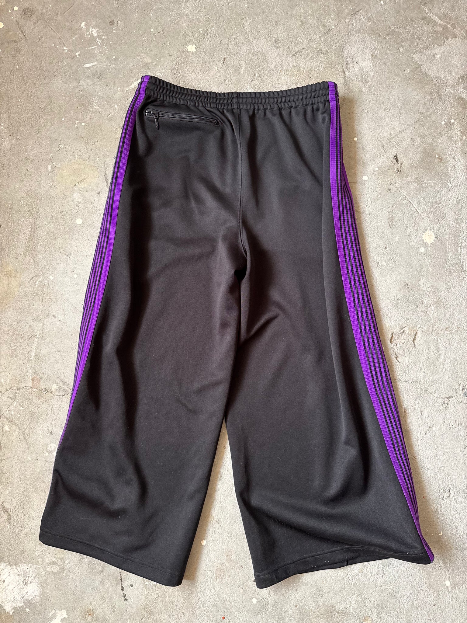 Needles Wide Track Pants Black/Purple (Size M)