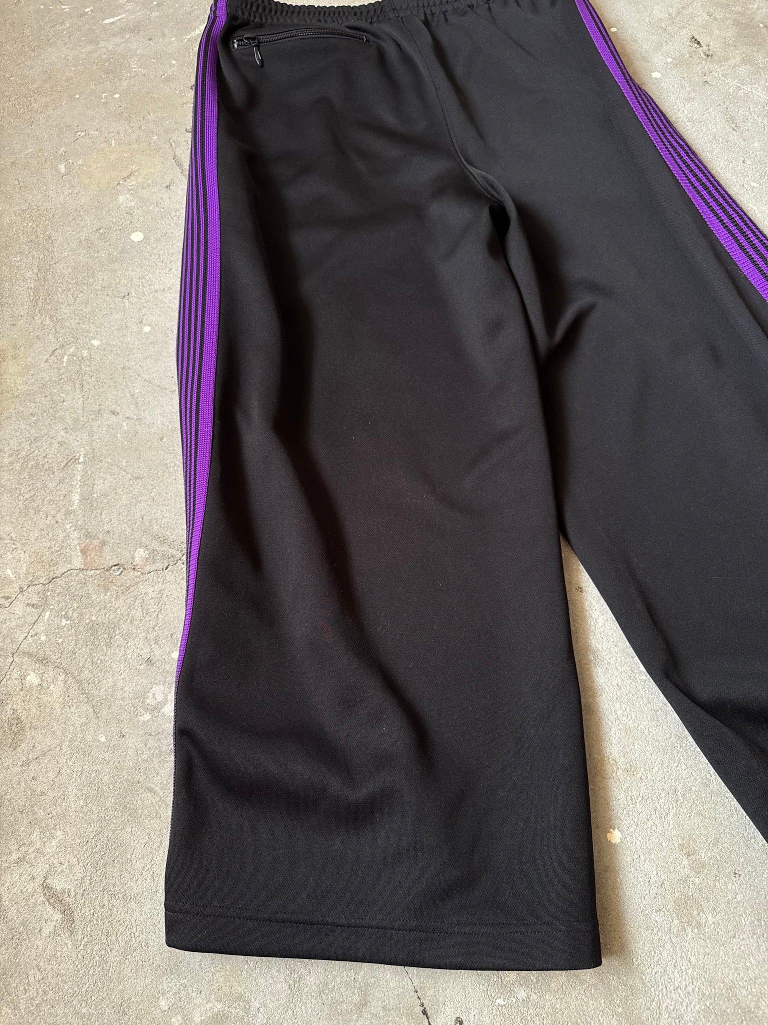 Needles Wide Track Pants Black/Purple (Size M)