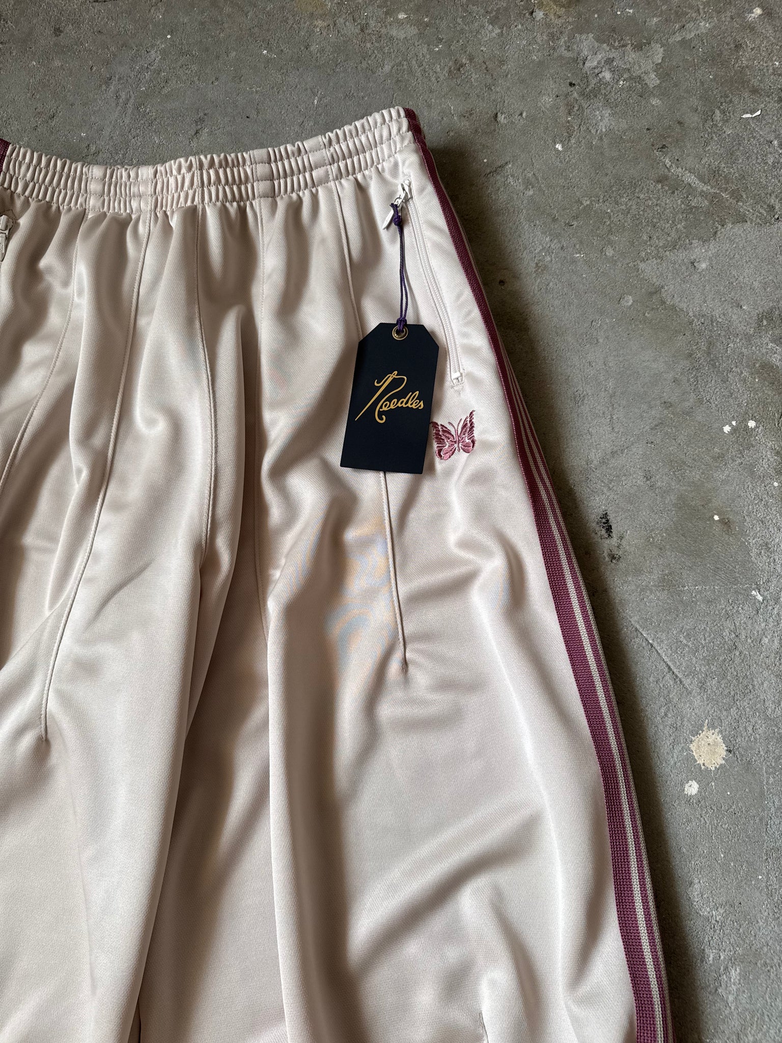 Needles HD Tack Pants Poly Smooth Ivory (SIZE M)