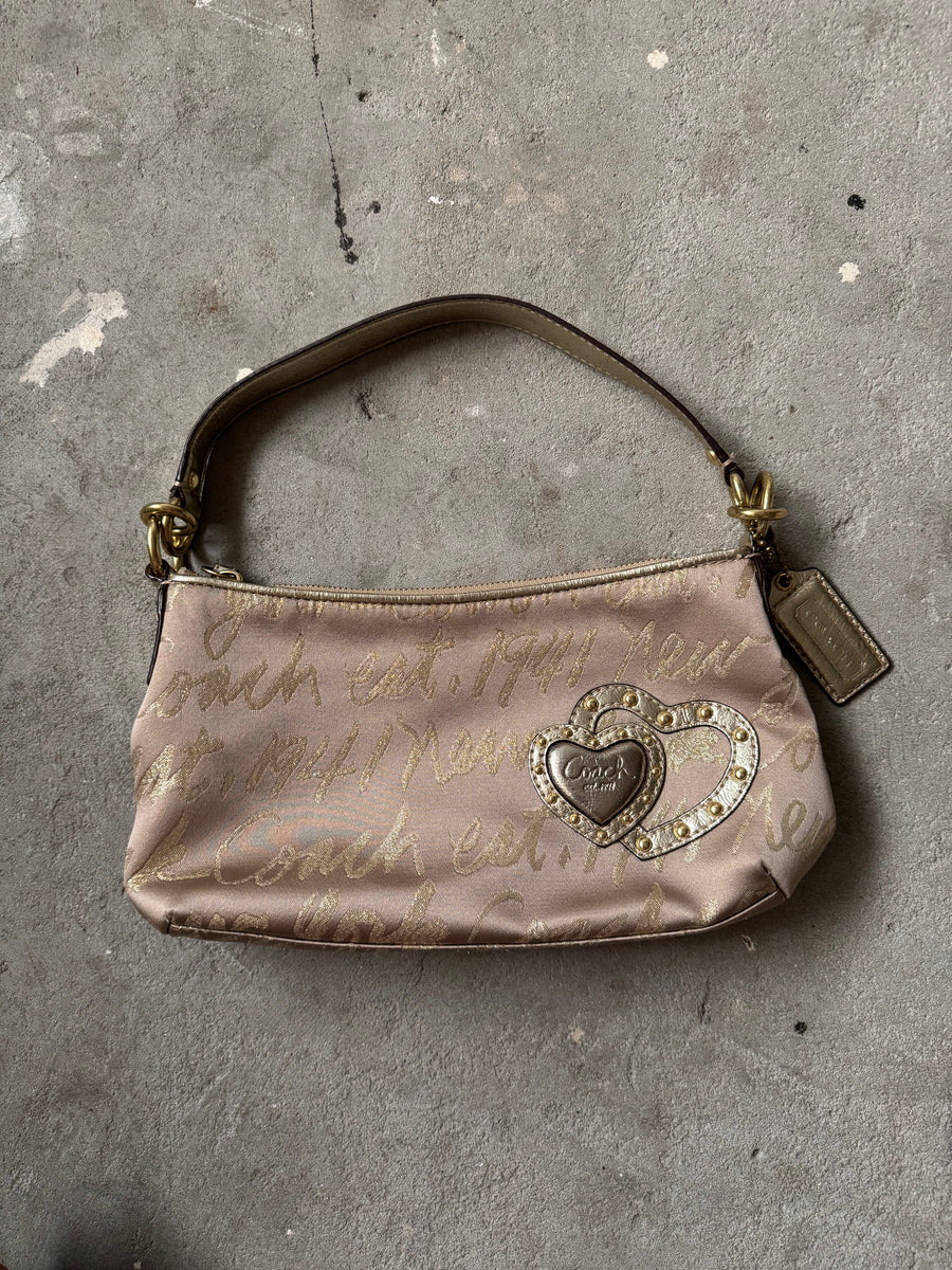 Coach Script Heart ShoulderBag Beige – Curated by Charbel