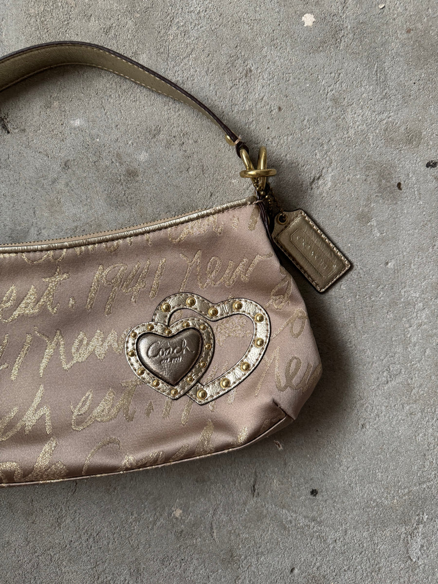 Coach Script Heart ShoulderBag Beige – Curated by Charbel