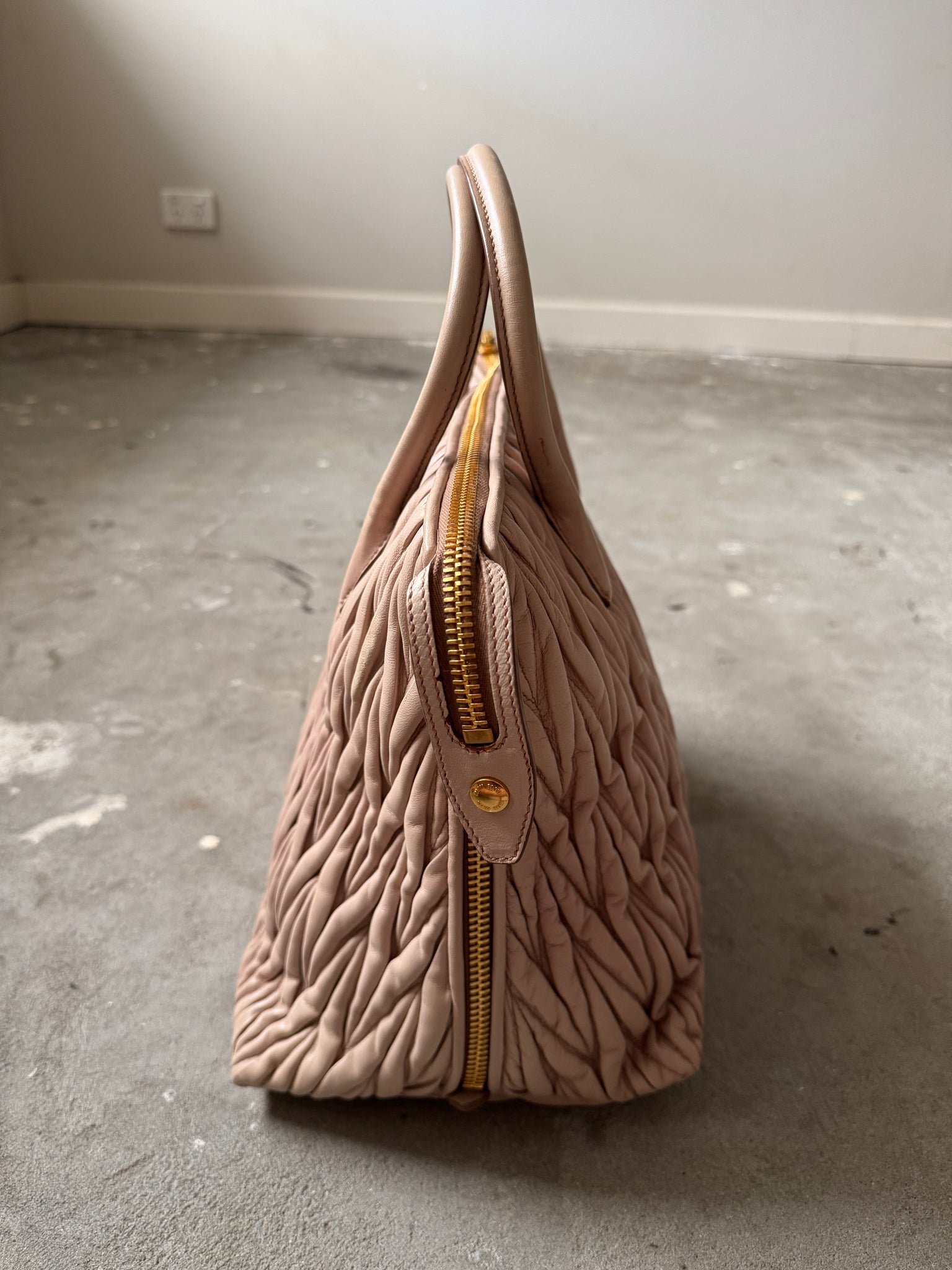 Miu Miu 2Way Matelasse Tote Bag Neutral