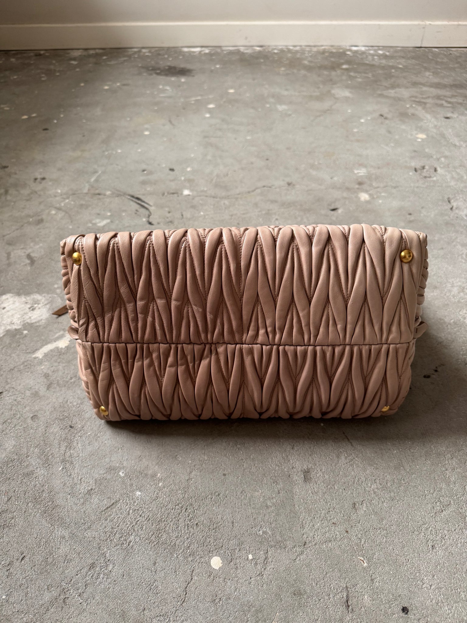 Miu Miu 2Way Matelasse Tote Bag Neutral