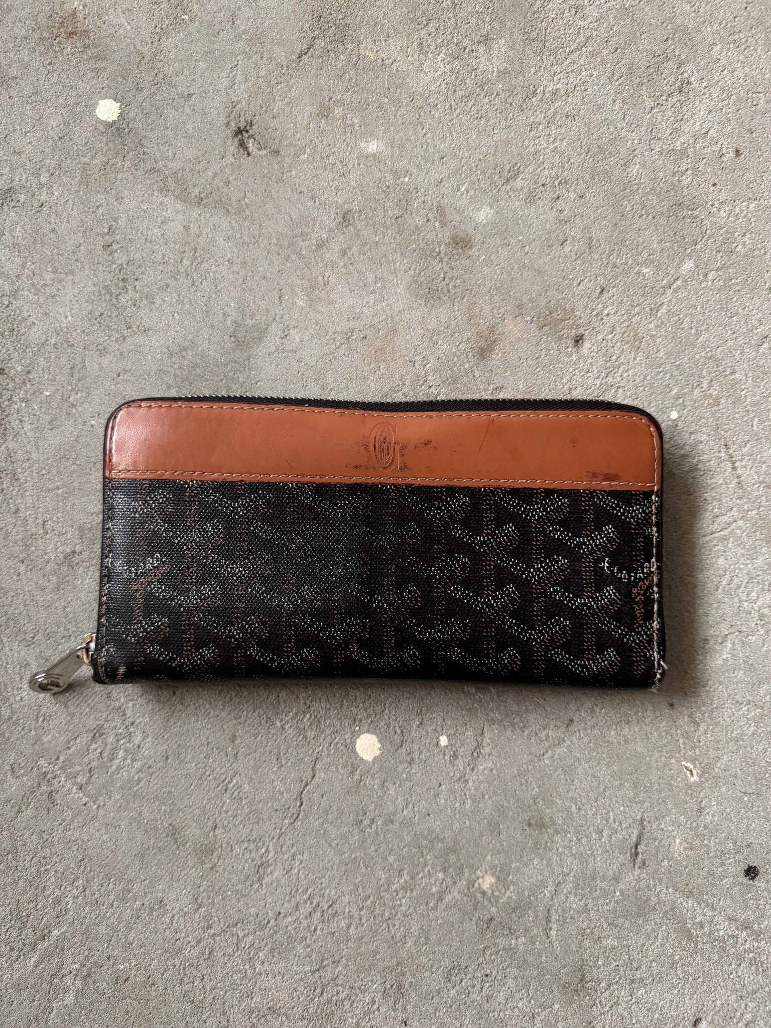 Goyard GM Matignon Wallet Black/Natural