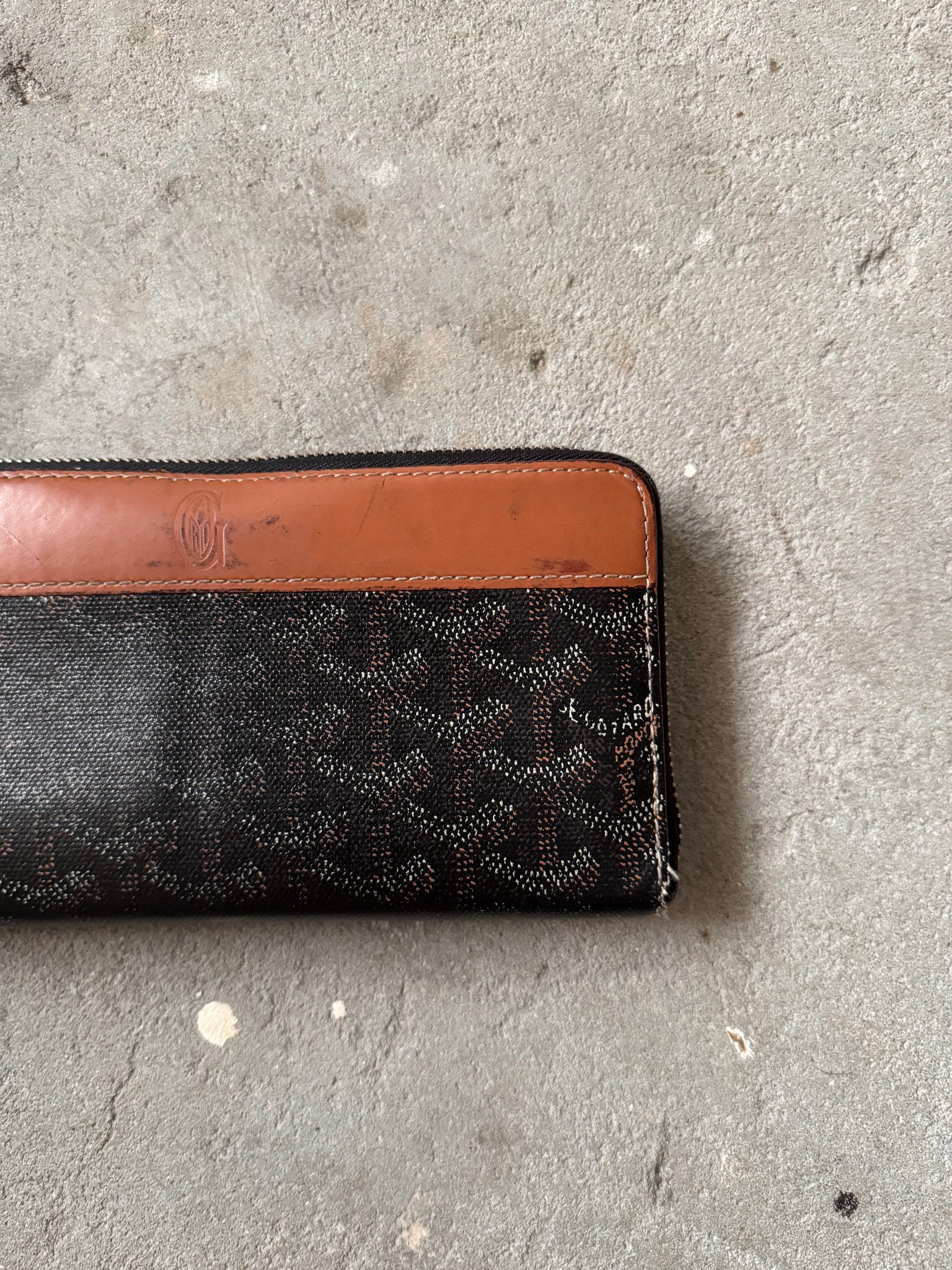 Goyard GM Matignon Wallet Black/Natural