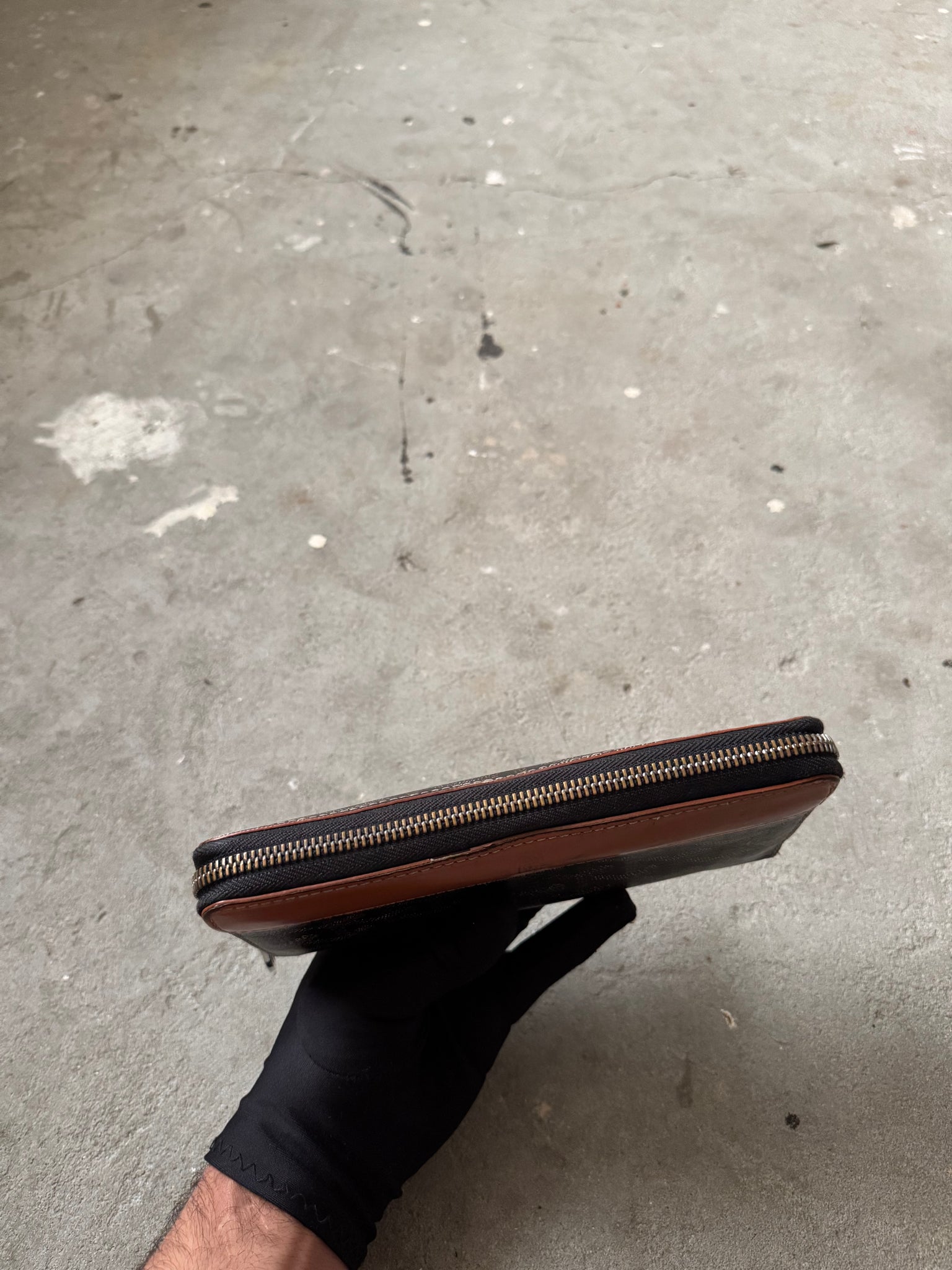 Goyard GM Matignon Wallet Black/Natural