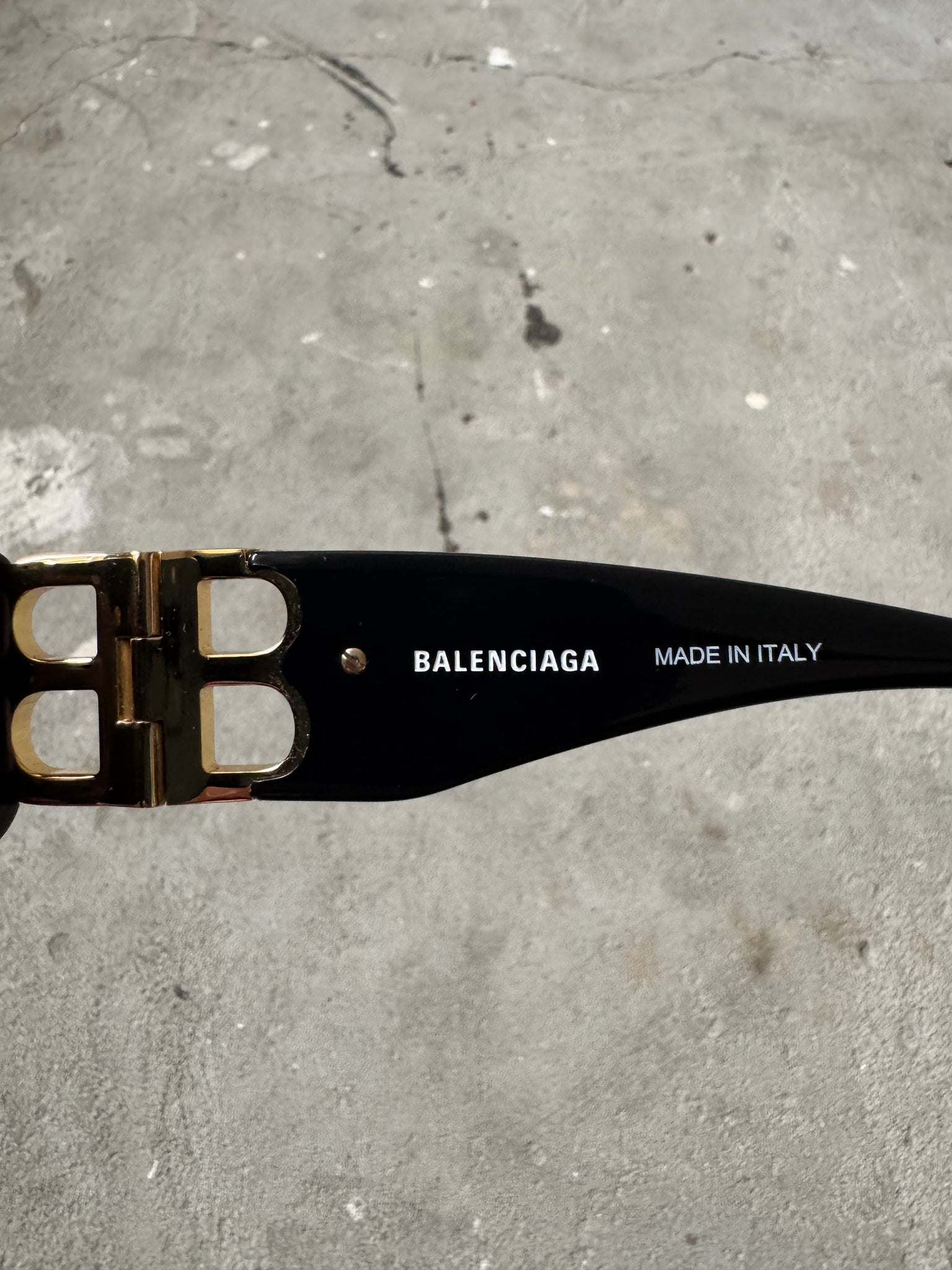 Balenciaga Dynasty Rectangle Sunglasses Black
