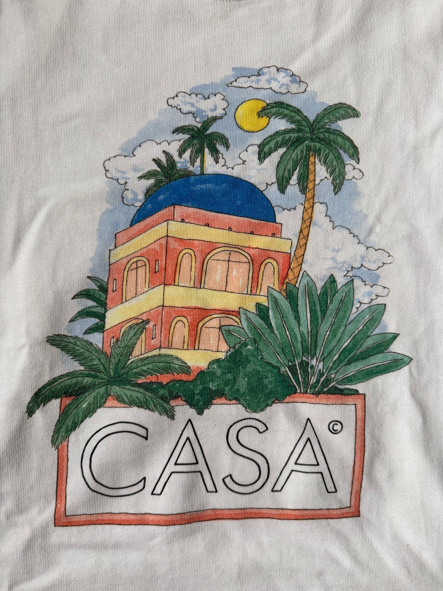 Casablanca White Hotel T-Shirt (Size M)