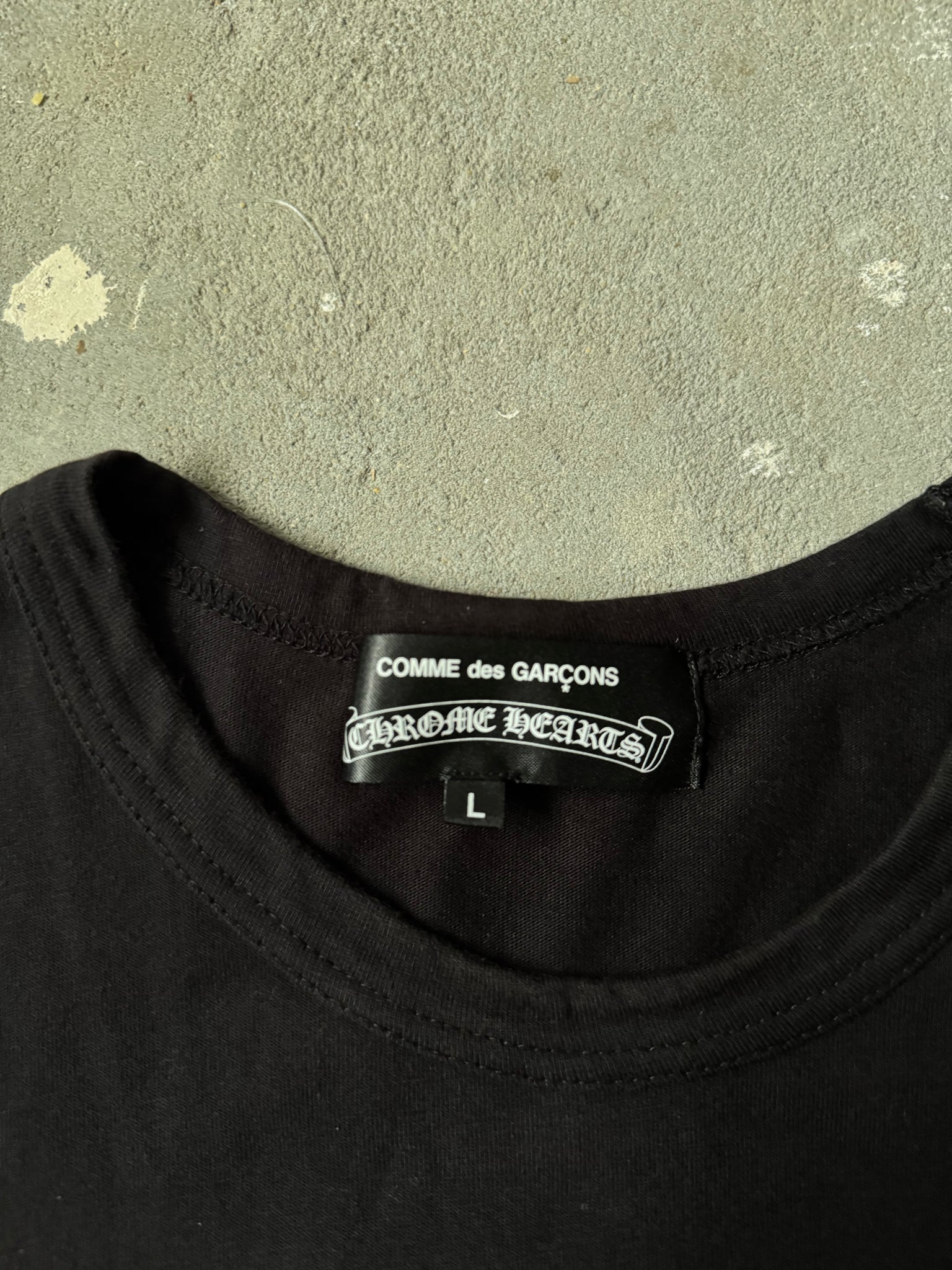 Chrome Hearts Comme Des GarÇons DSM T-shirt Black (Size Large)