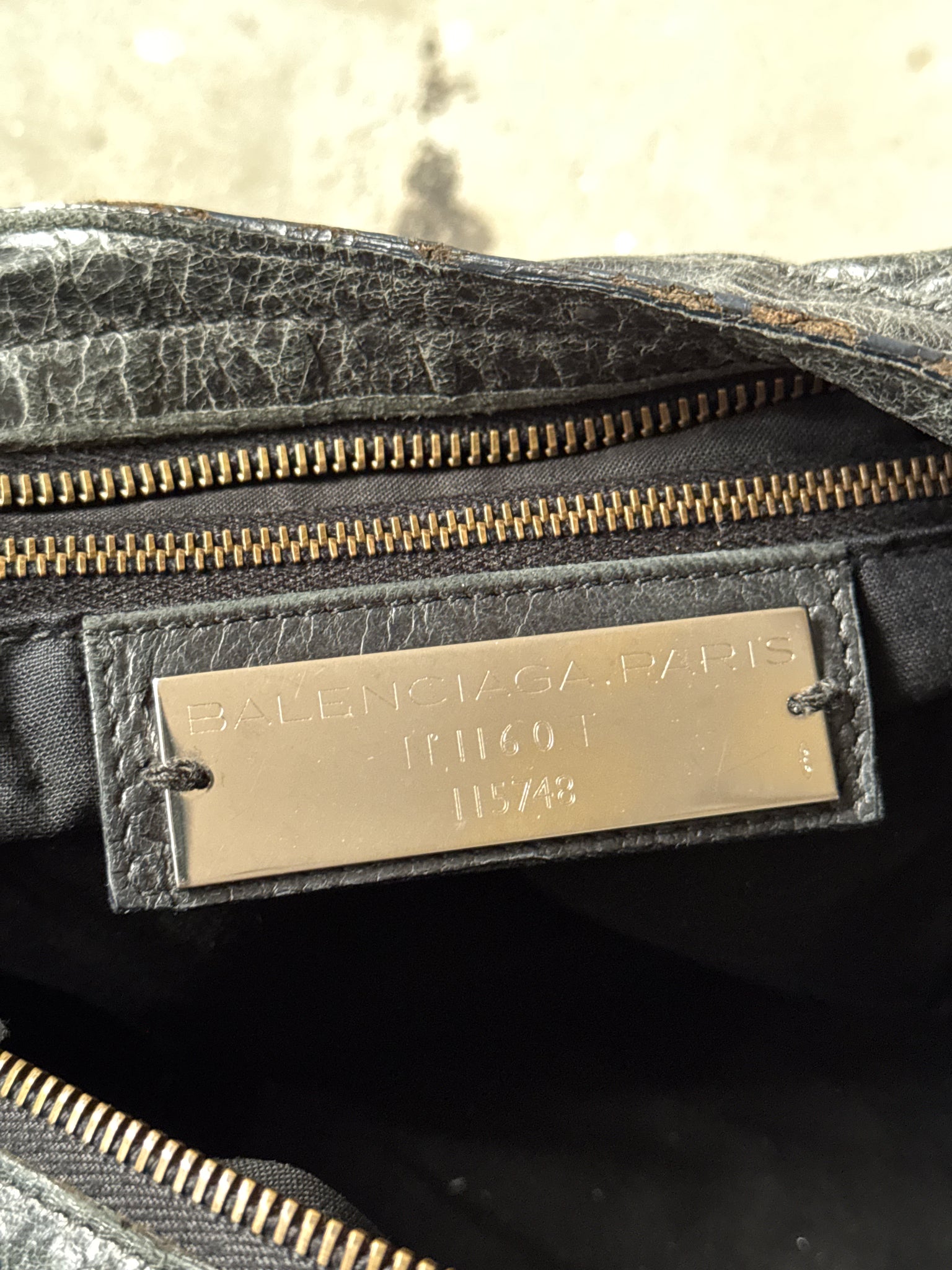 Balenciaga 2Way Agneau Leather Motorcycle City Bag Black