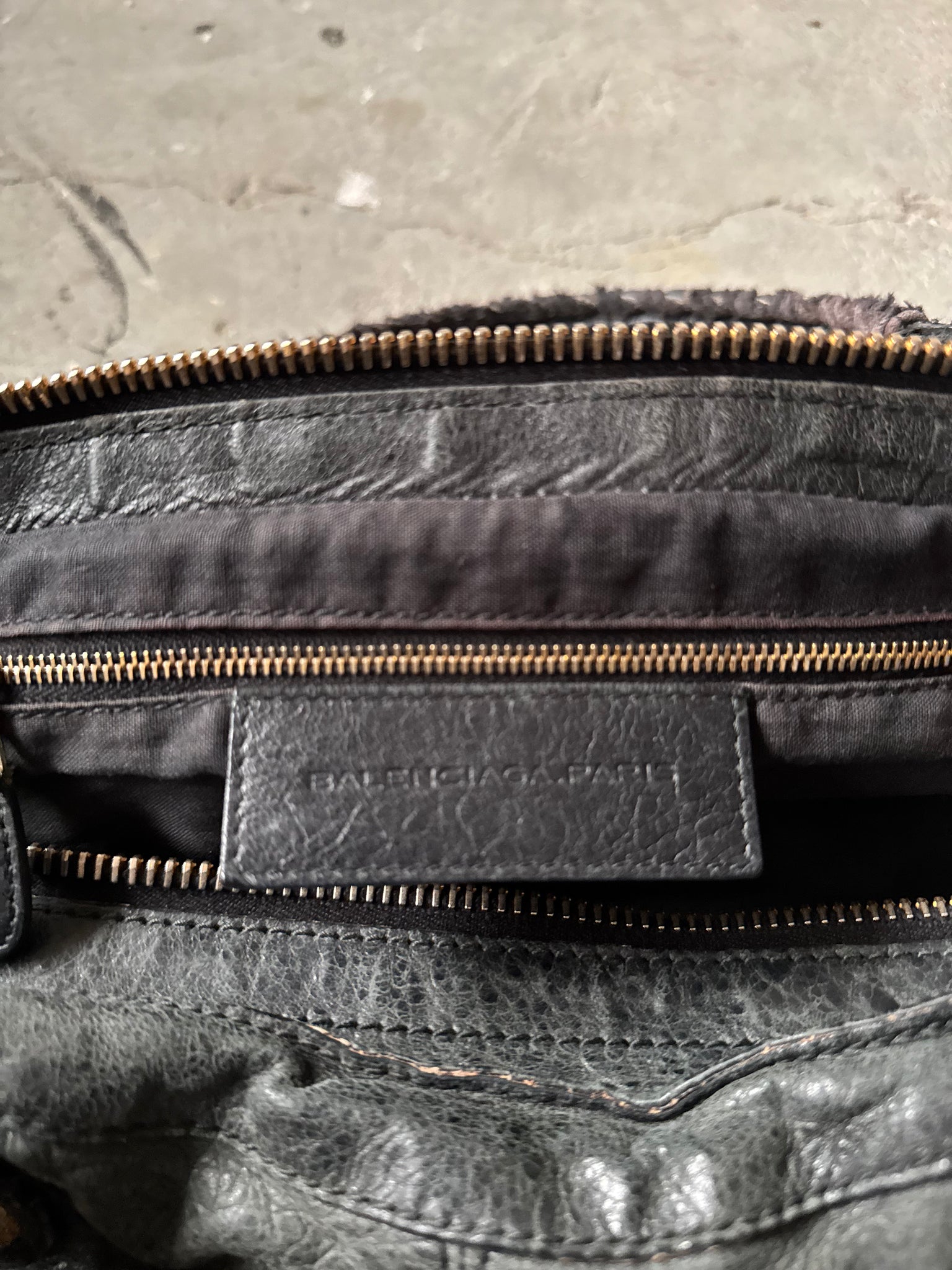 Balenciaga Agneau Leather Motorcycle City Bag Black