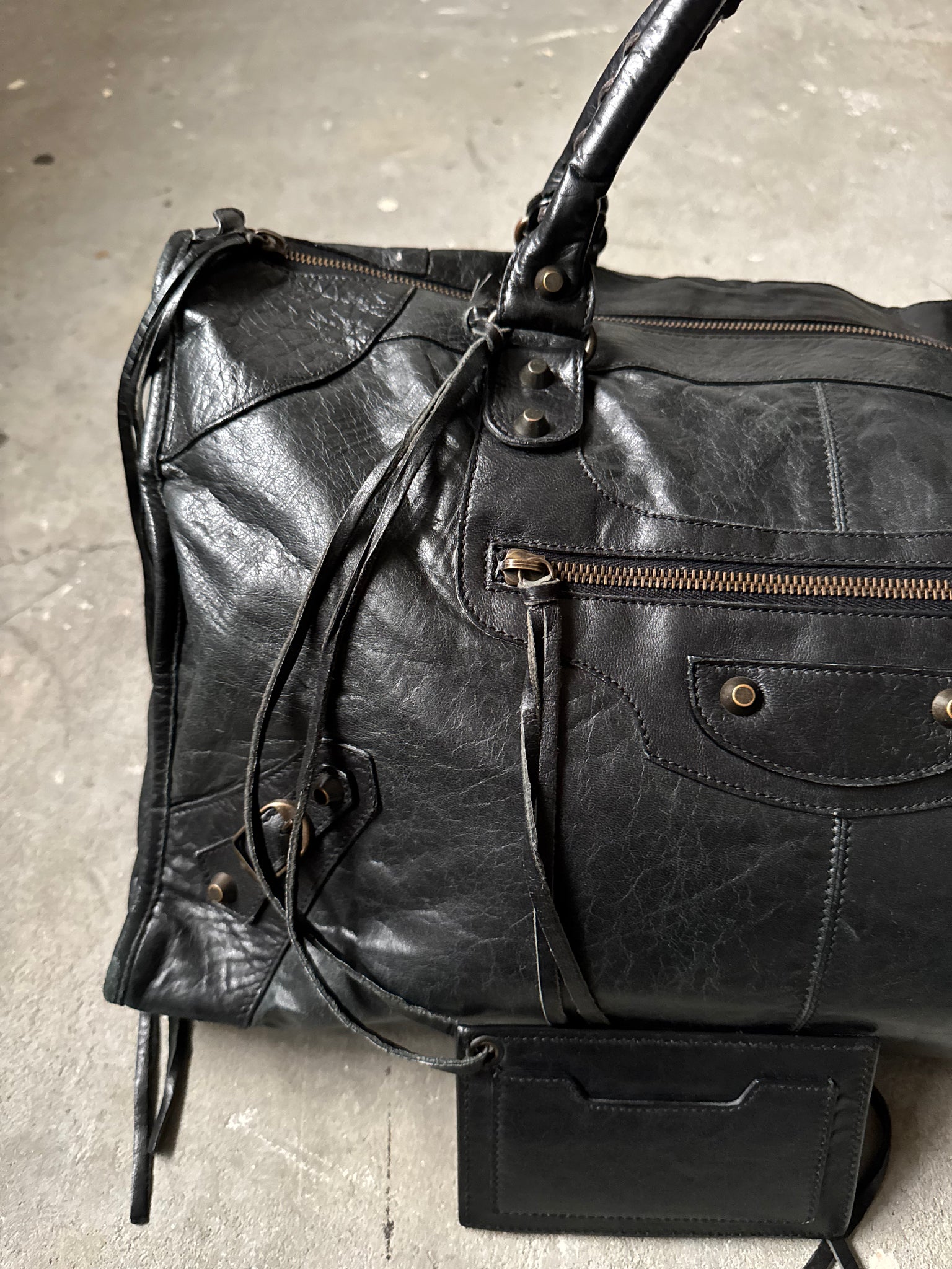 Balenciaga Weekender Shoulder Bag Black