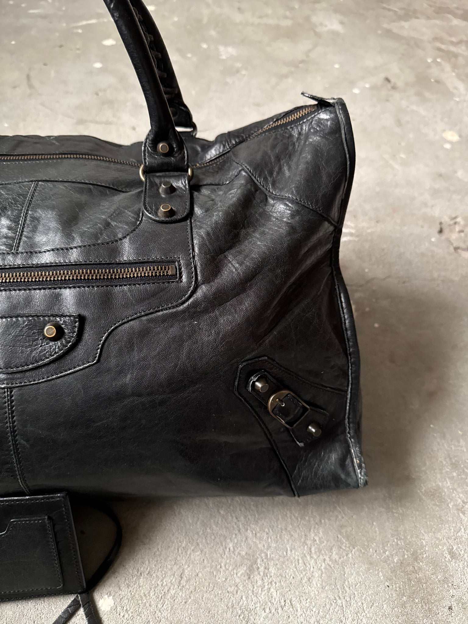 Balenciaga Weekender Shoulder Bag Black