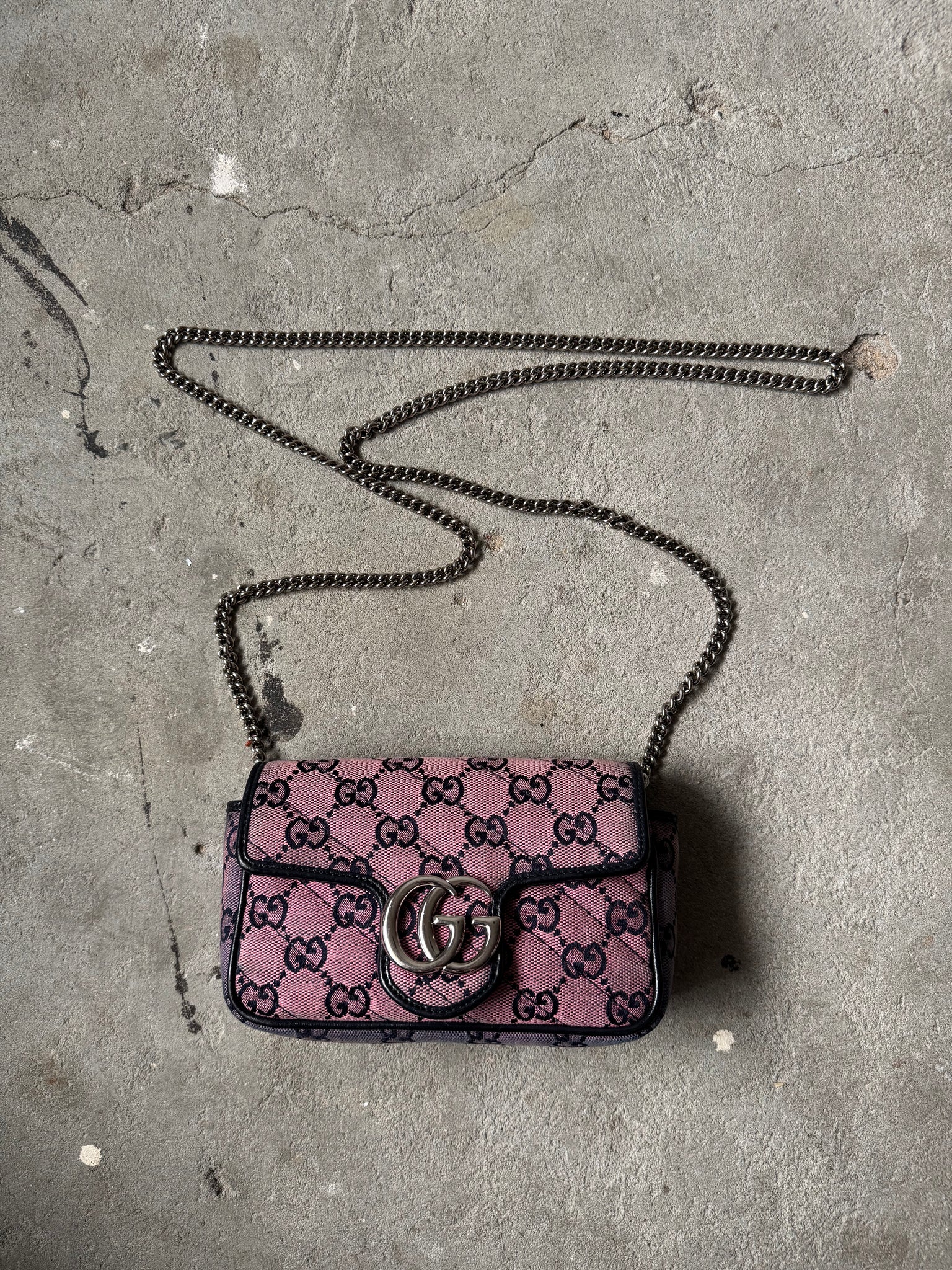 Gucci GG Mini Marmont Chain Crossbody Bag Gradient