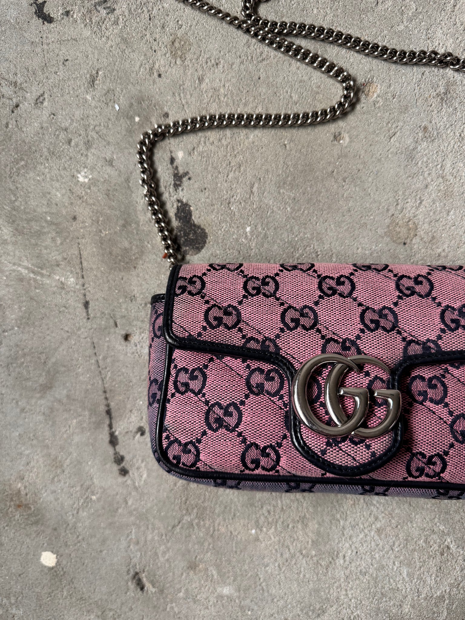 Gucci GG Mini Marmont Chain Crossbody Bag Gradient