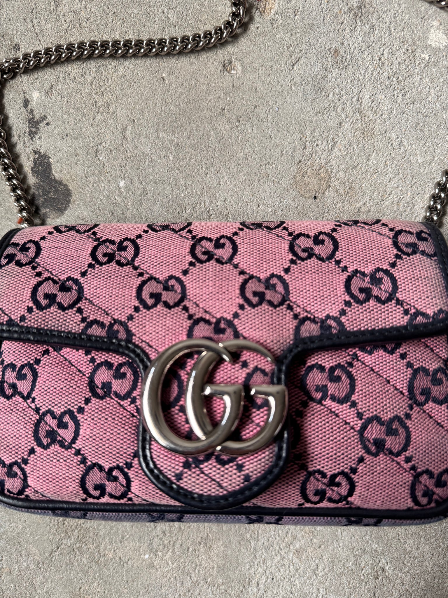 Gucci GG Mini Marmont Chain Crossbody Bag Gradient