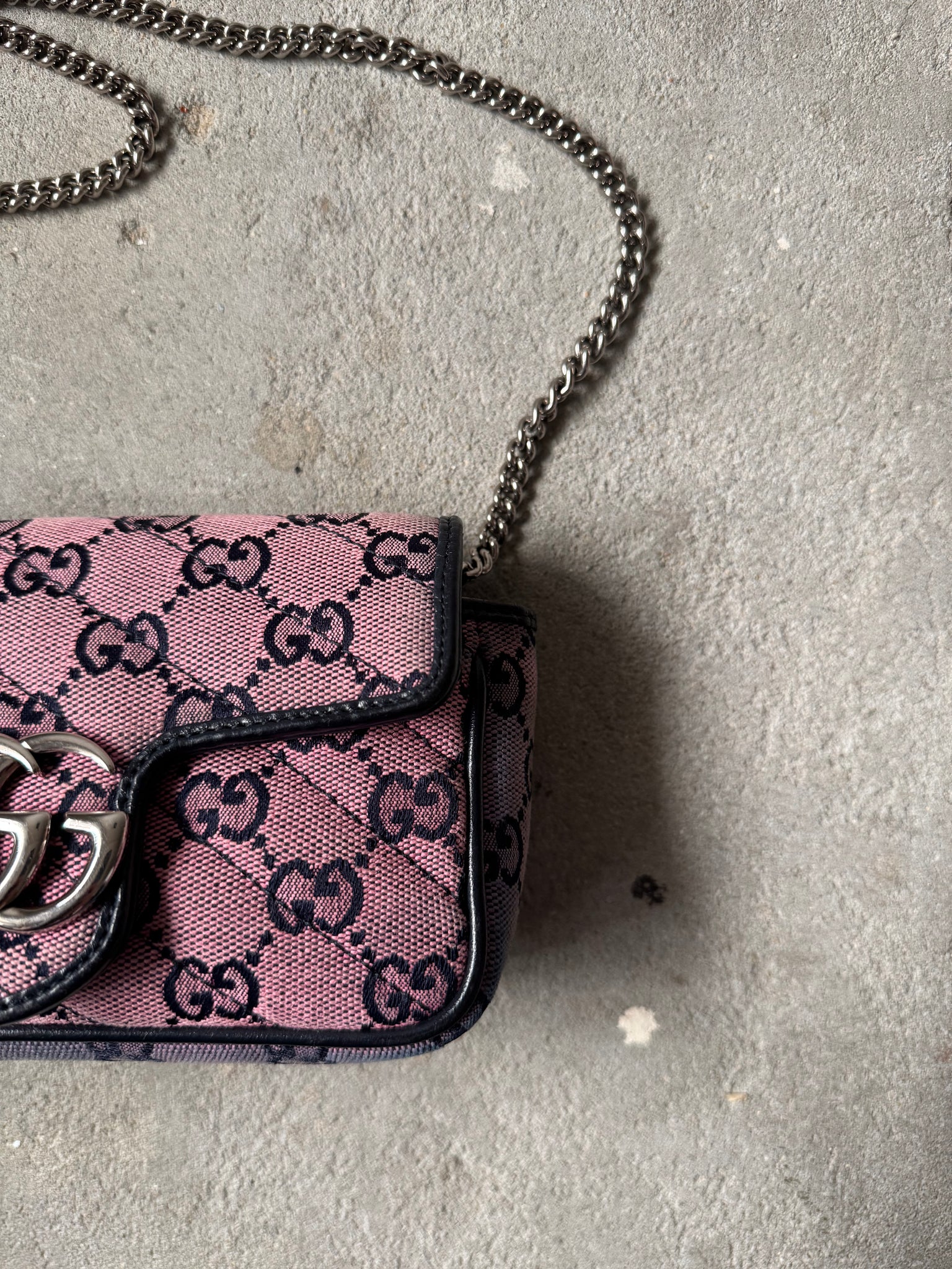 Gucci GG Mini Marmont Chain Crossbody Bag Gradient