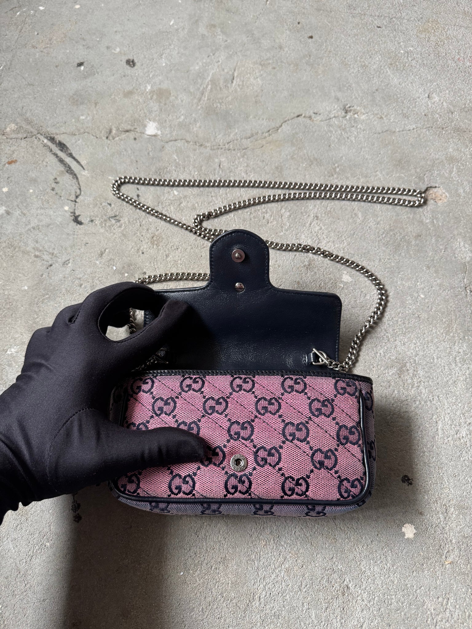 Gucci GG Mini Marmont Chain Crossbody Bag Gradient