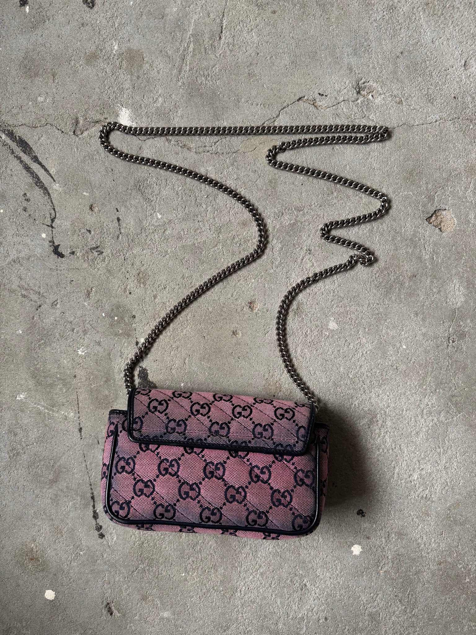 Gucci GG Mini Marmont Chain Crossbody Bag Gradient
