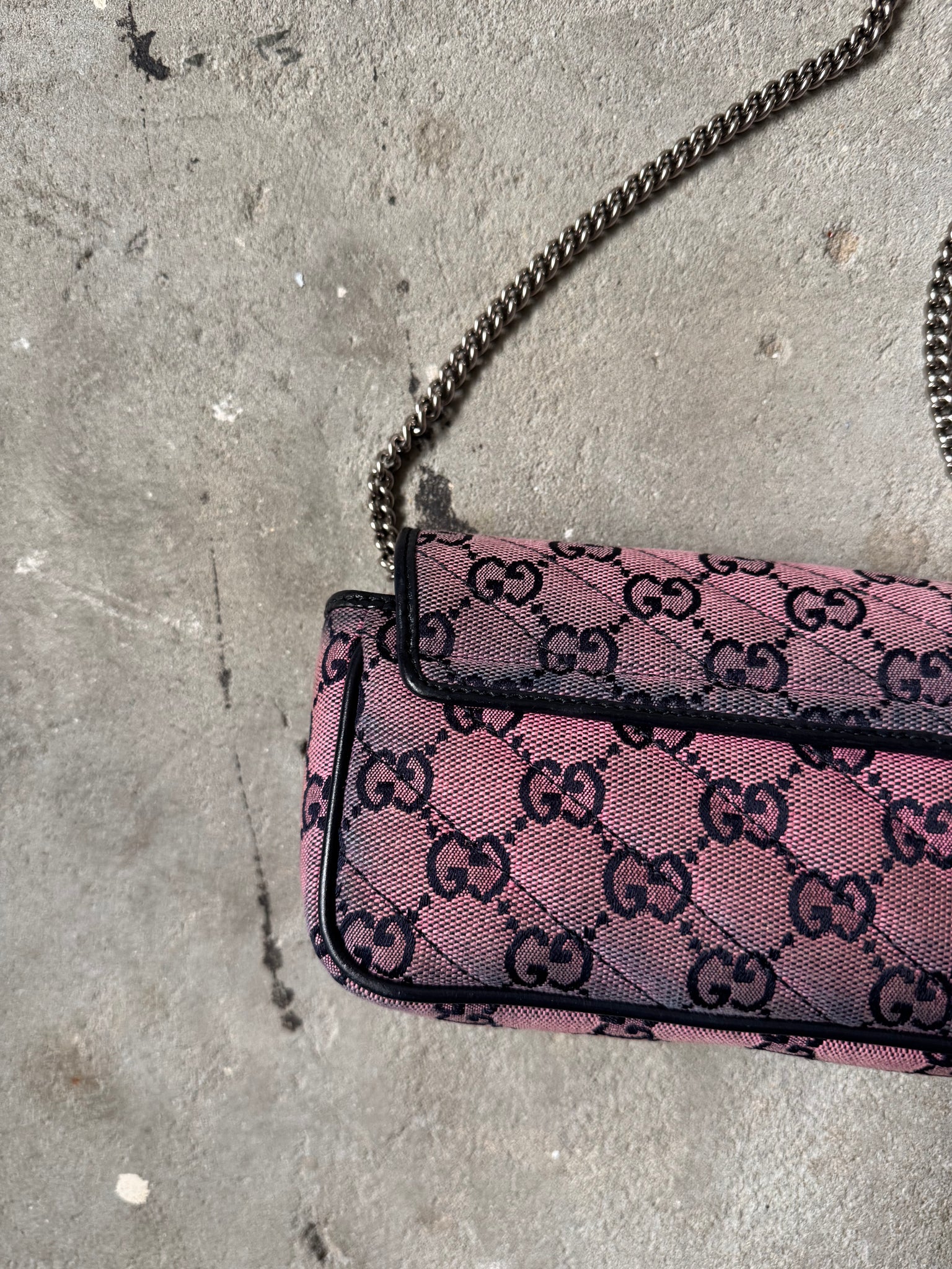 Gucci GG Mini Marmont Chain Crossbody Bag Gradient