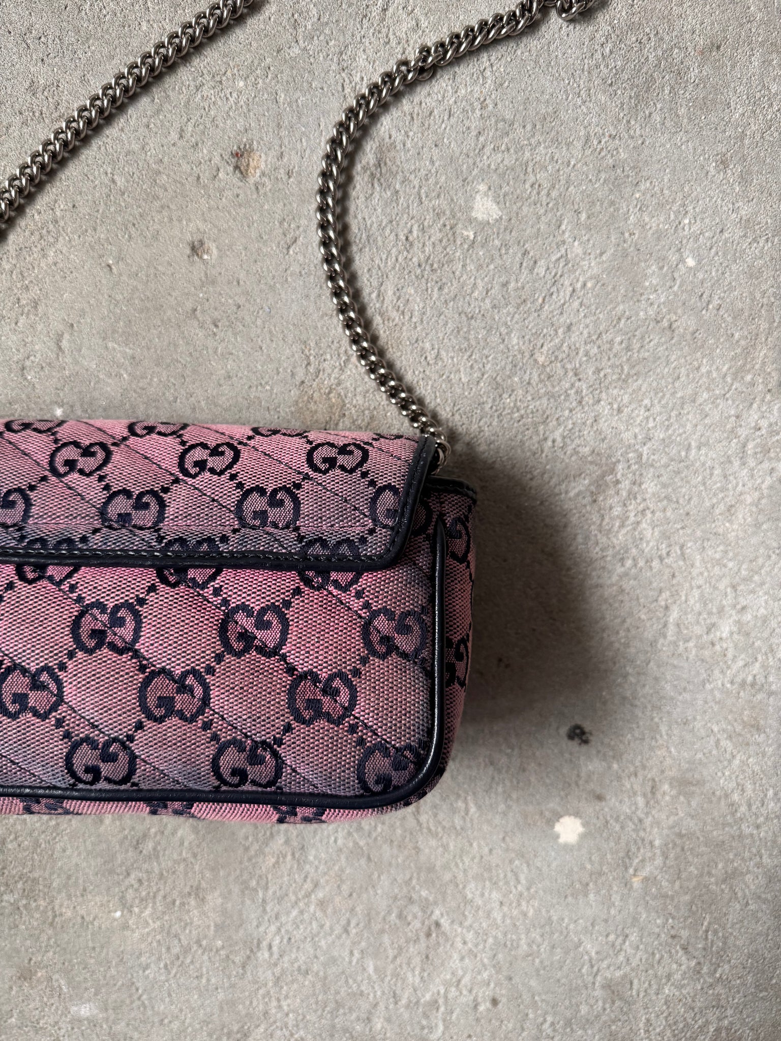 Gucci GG Mini Marmont Chain Crossbody Bag Gradient