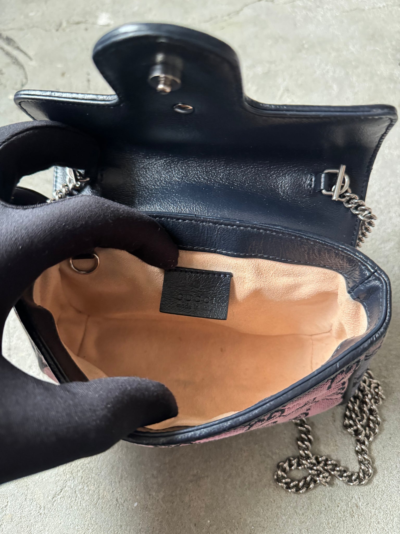 Gucci GG Mini Marmont Chain Crossbody Bag Gradient
