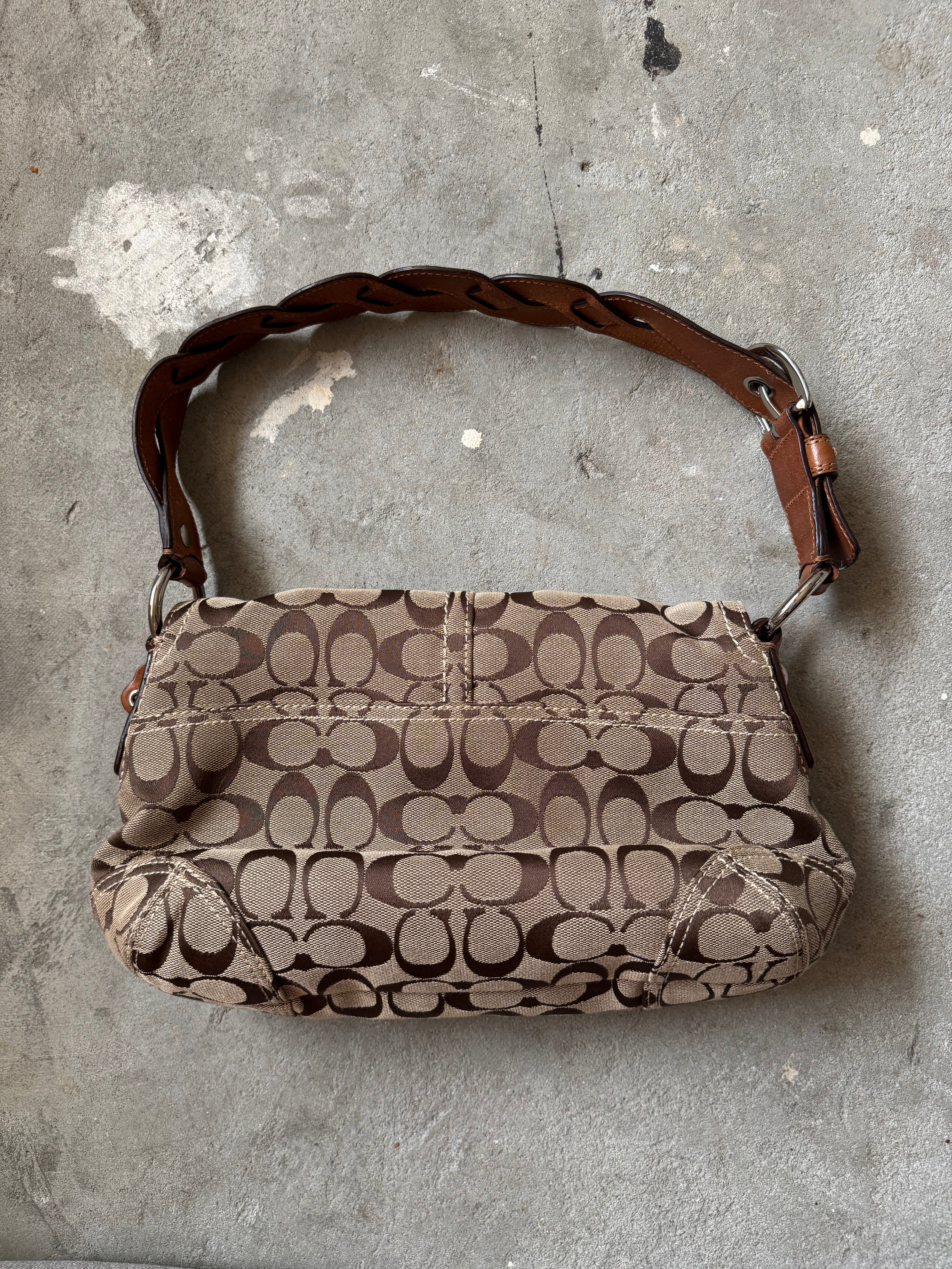 Coach Signature Soho Braided Shoulder Bag Beige/Brown – Curated by