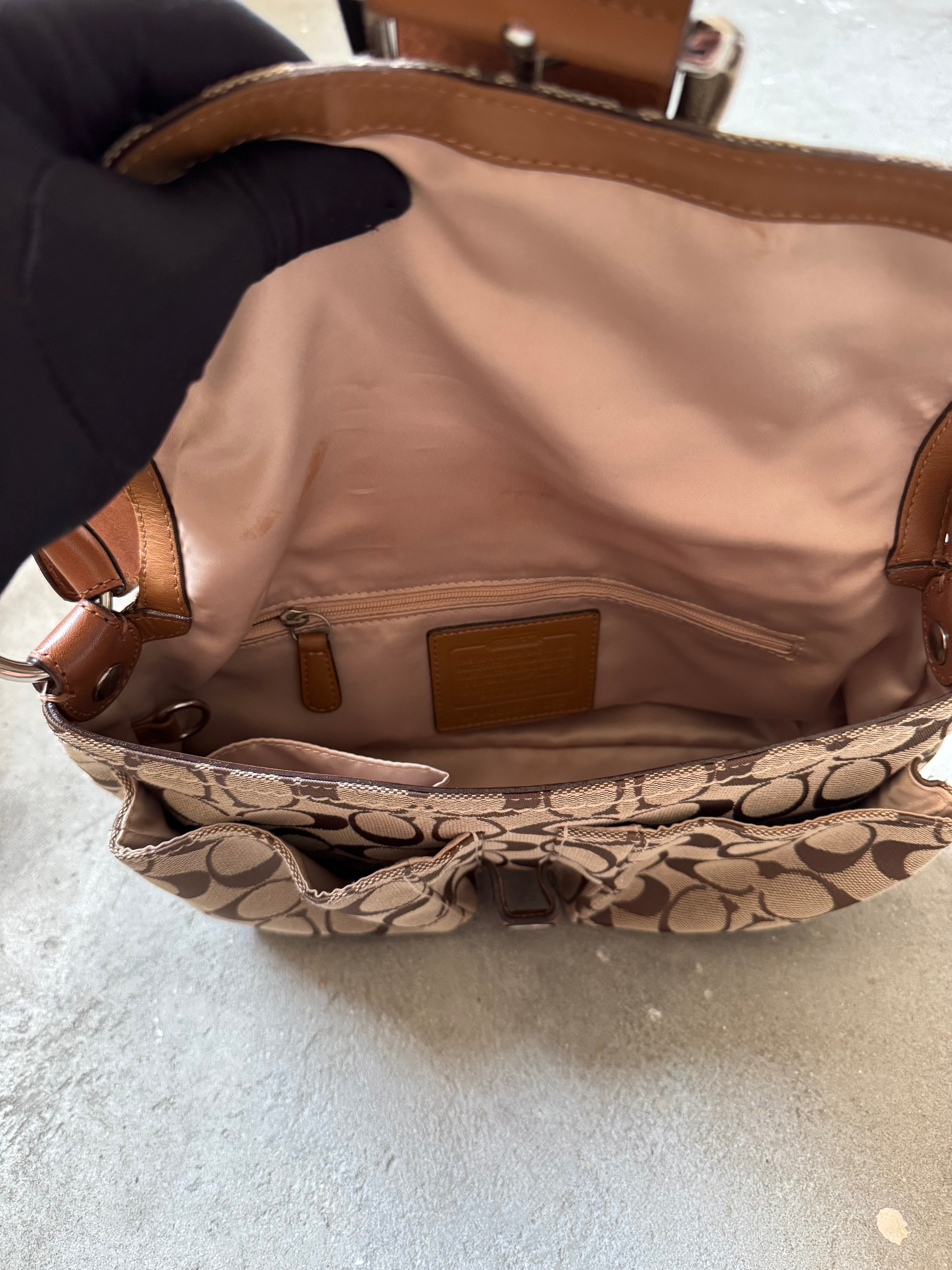 Coach Signature Soho Braided Shoulder Bag Beige/Brown – Curated by