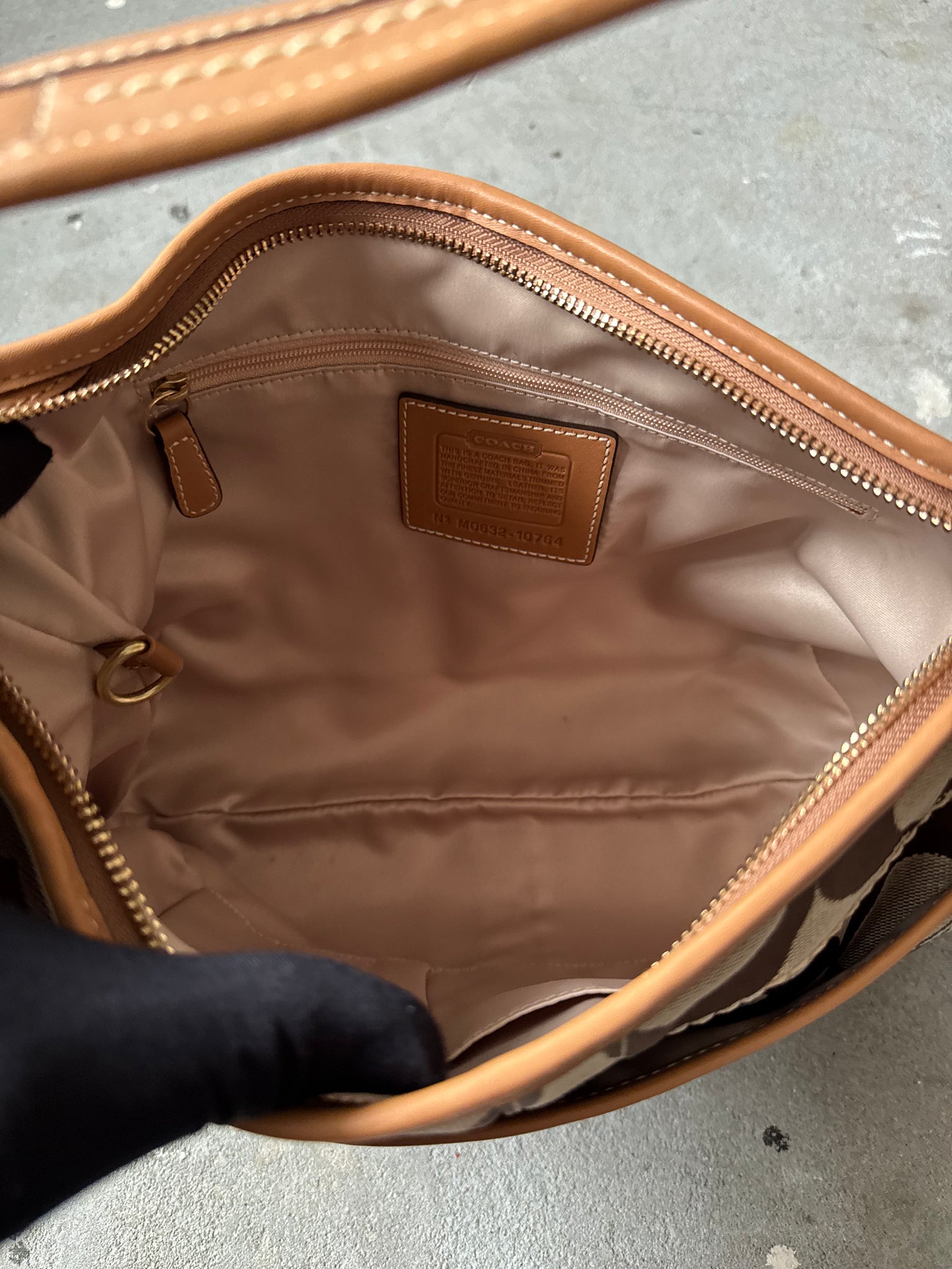 Coach Signature Ergo Shoulder Bag Beige/Brown