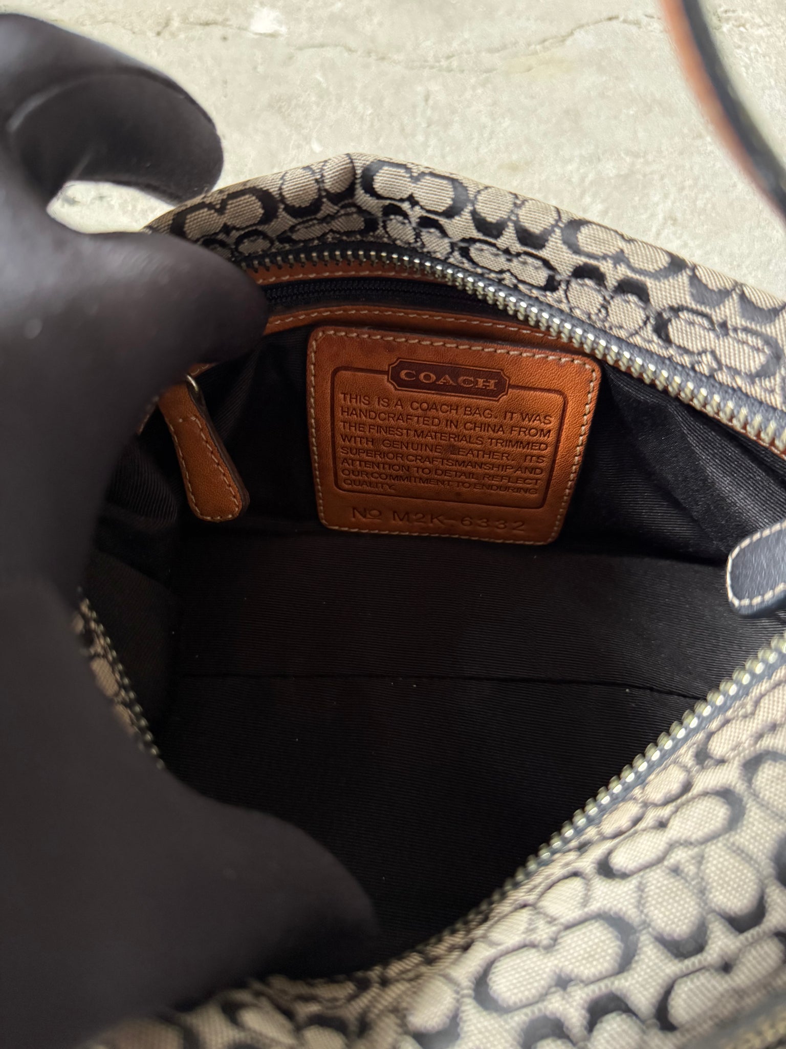Coach Signature Sufflette Shoulder Bag Grey/Black
