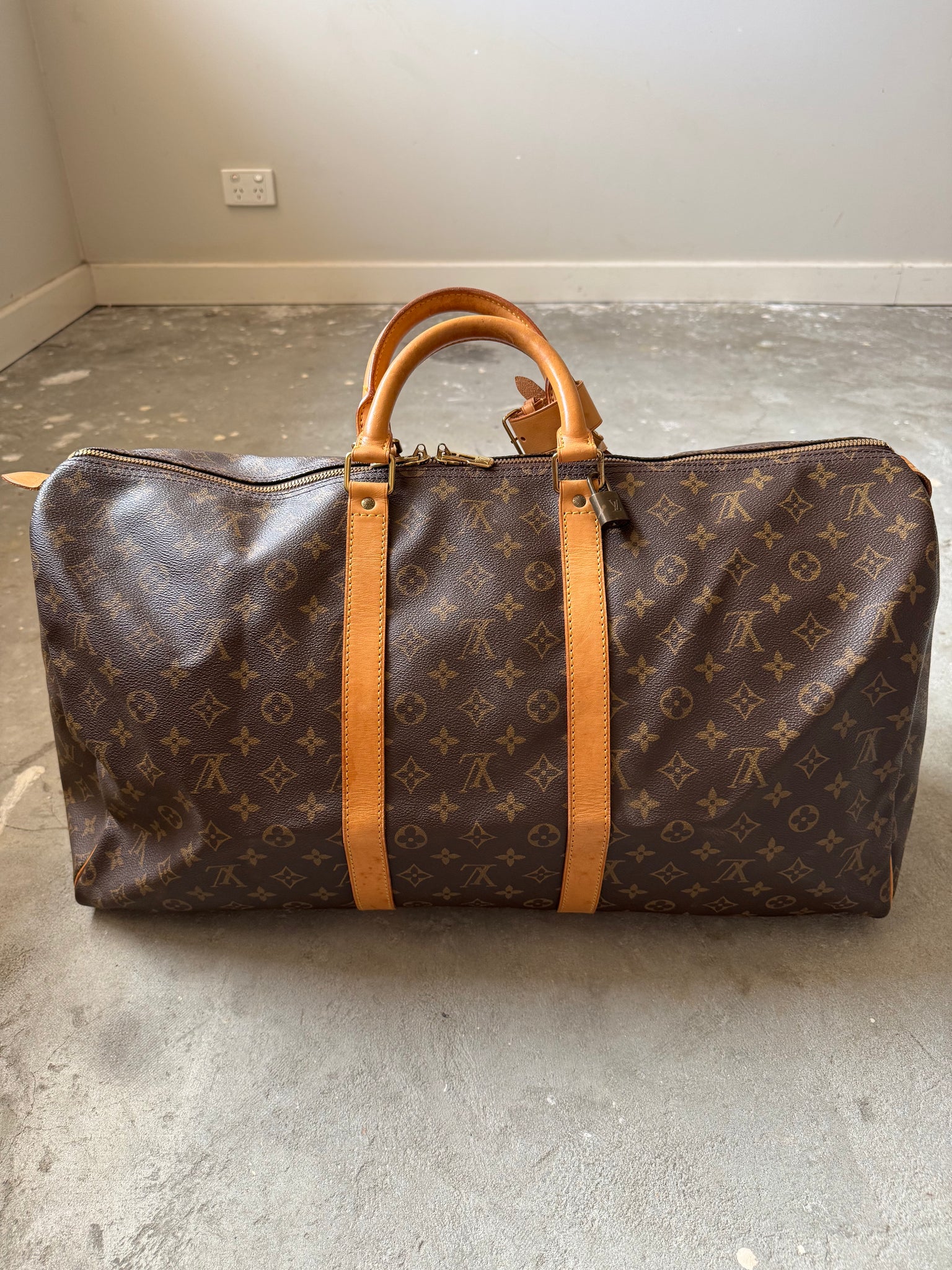 Louis Vuitton Monogram Keepall 55 Duffle Bag