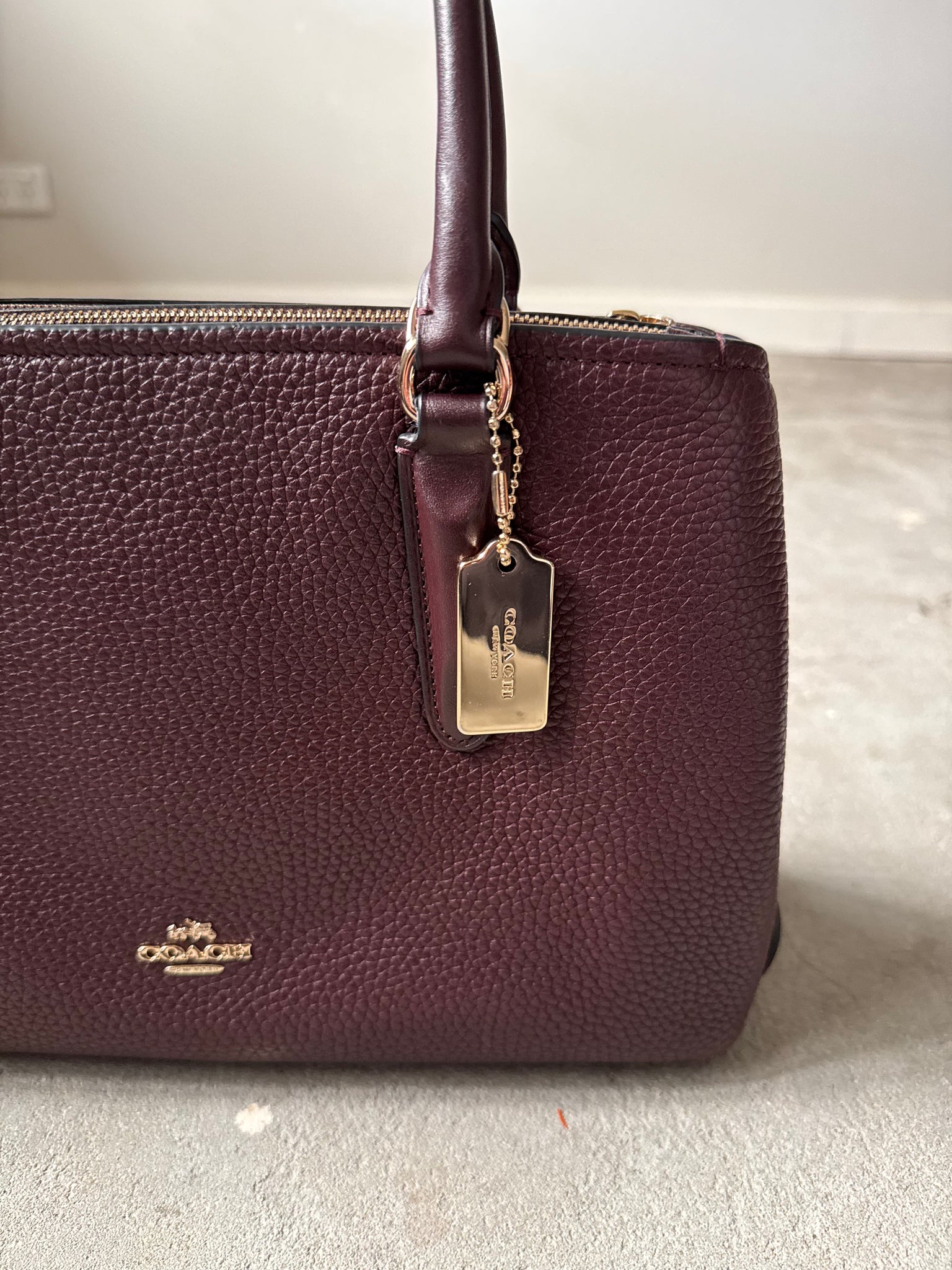 Coach 2Way Brooklyn Carryall 28 HandBag Purple