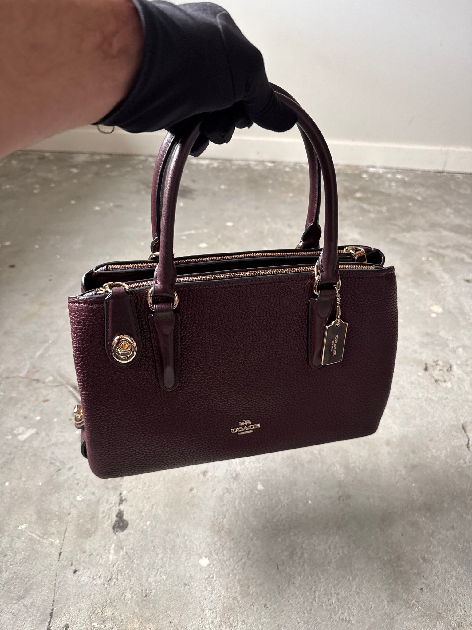 Coach 2Way Brooklyn Carryall 28 HandBag Purple